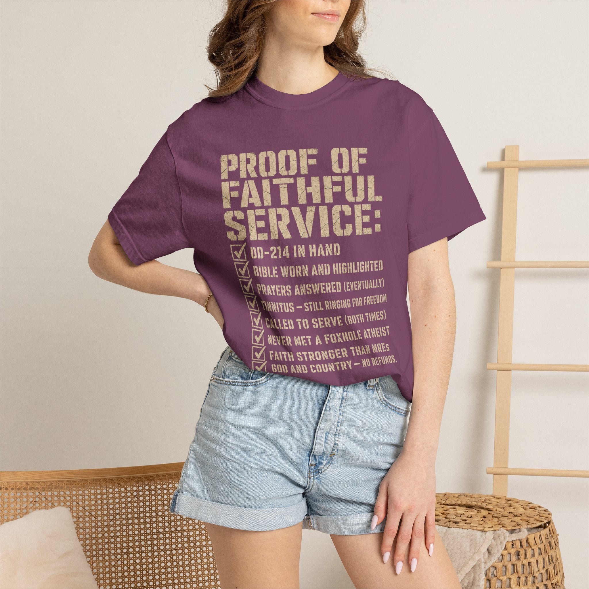 Proof Of Faithful Service Tee Shirt
