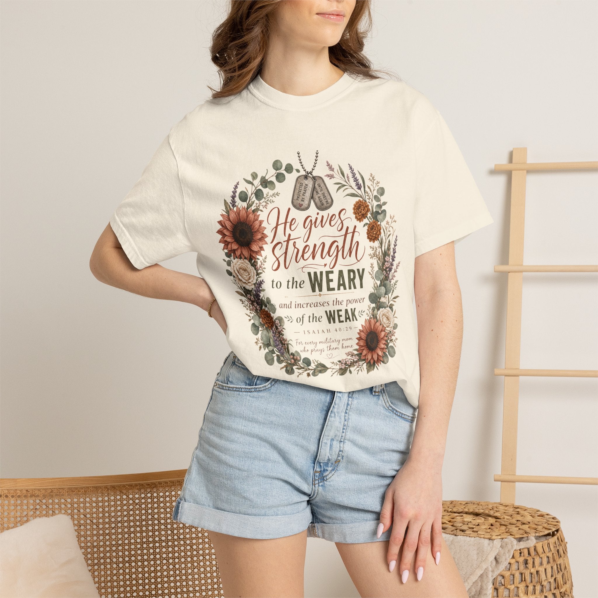 He Gives Strength To The Weary Tee Shirt