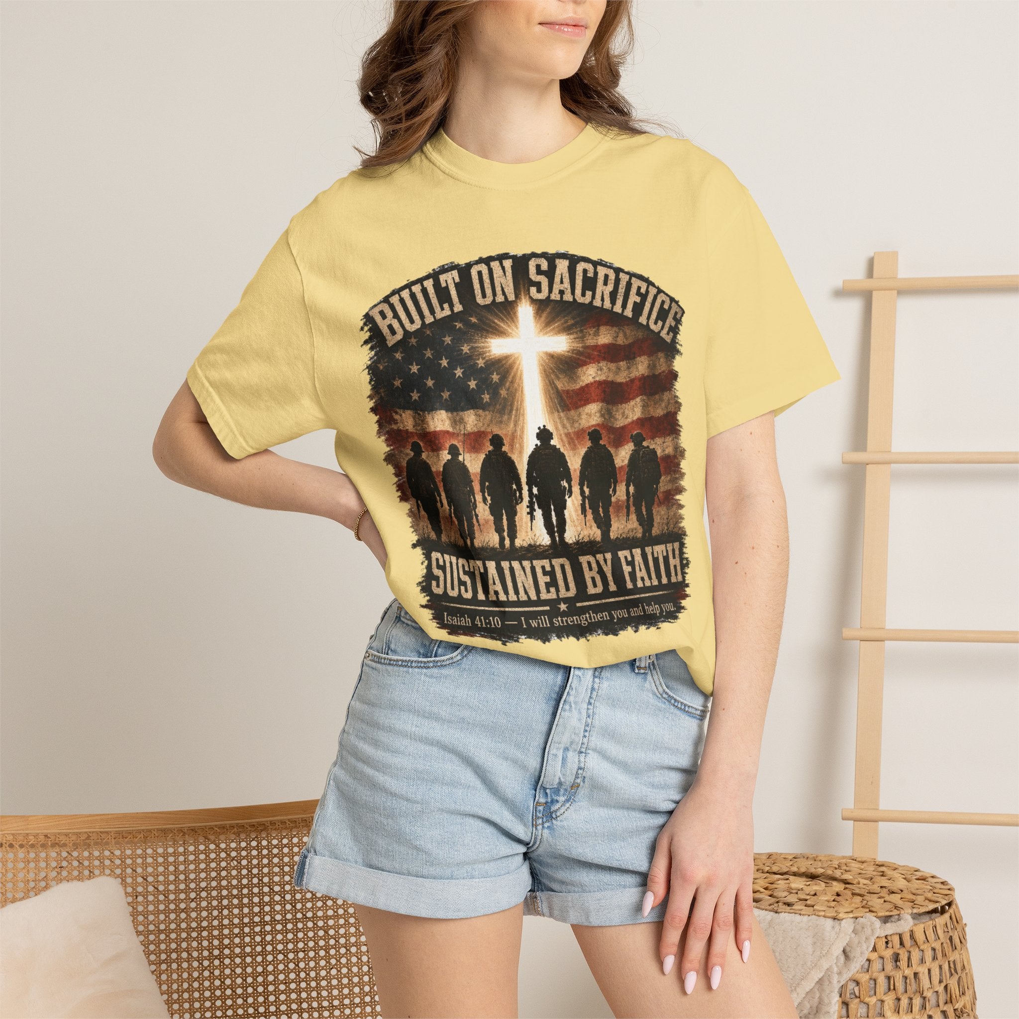 Built On Sacrifice - Sustained By Faith Tee Shirt