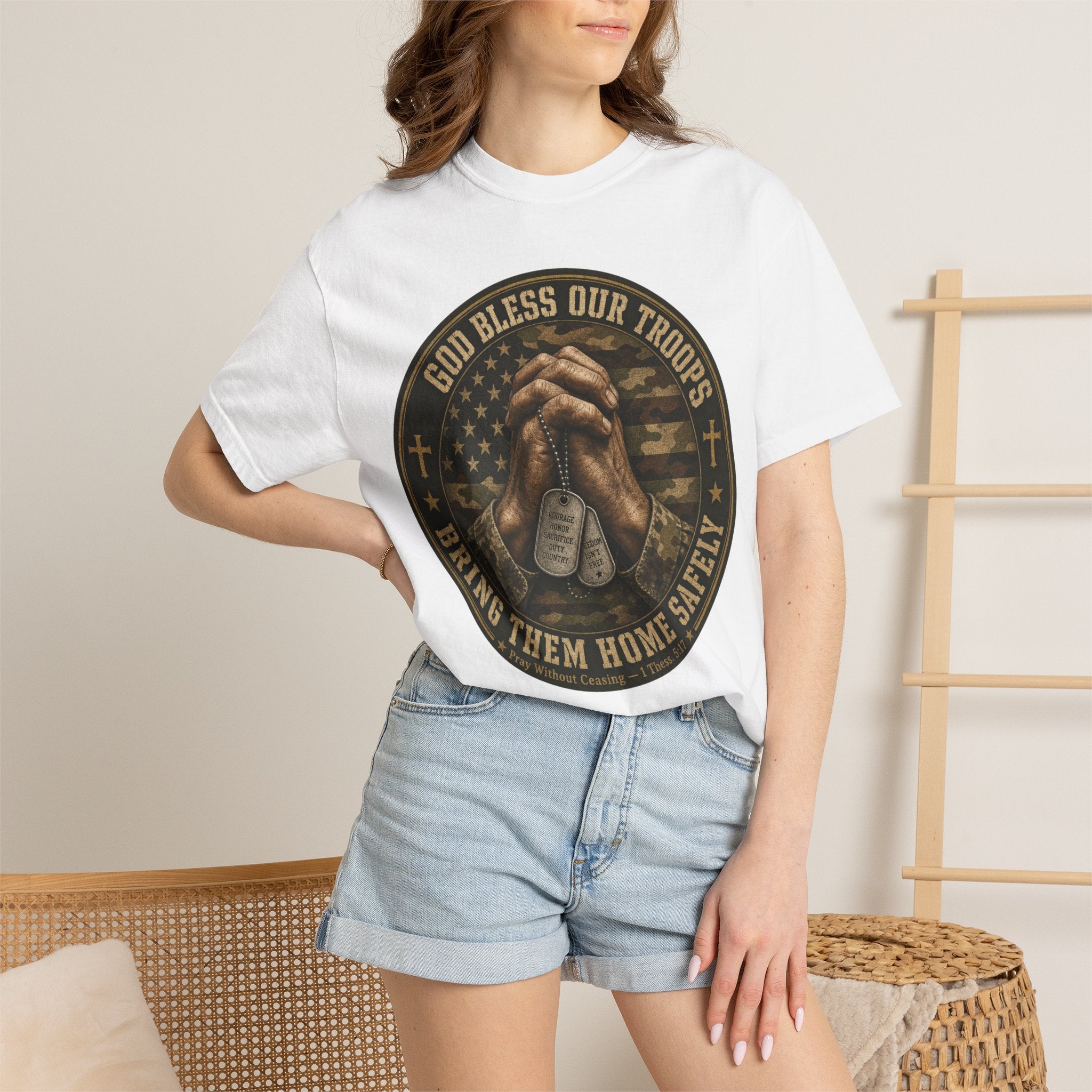 God Bless Our Troups Tee Shirt