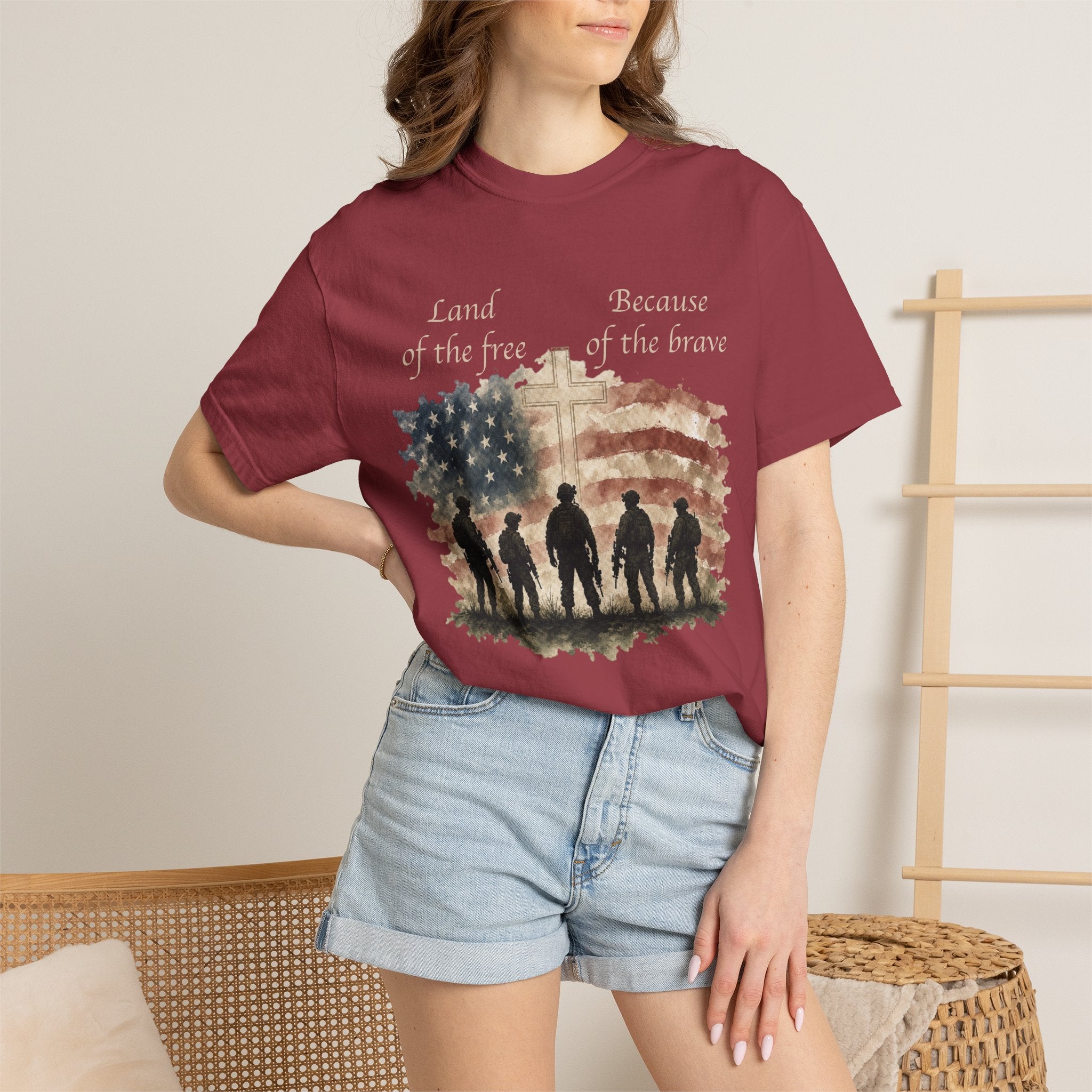 Land Of The Free Because Of The Brave Tee Shirt