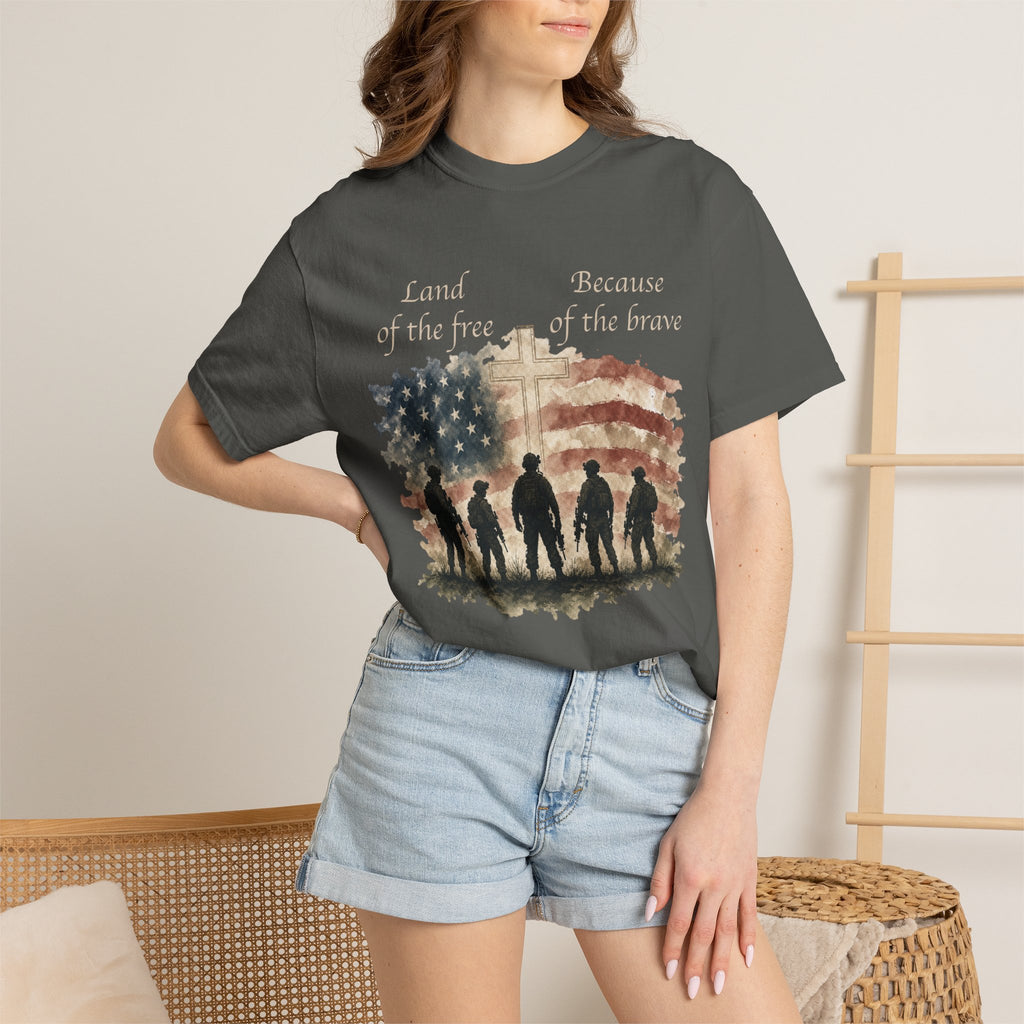 Land Of The Free Because Of The Brave Tee Shirt