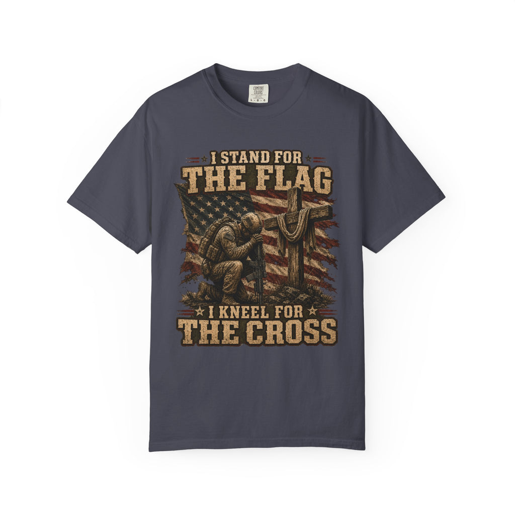 Stand For The Flag - Kneel For The Cross Tee Shirt