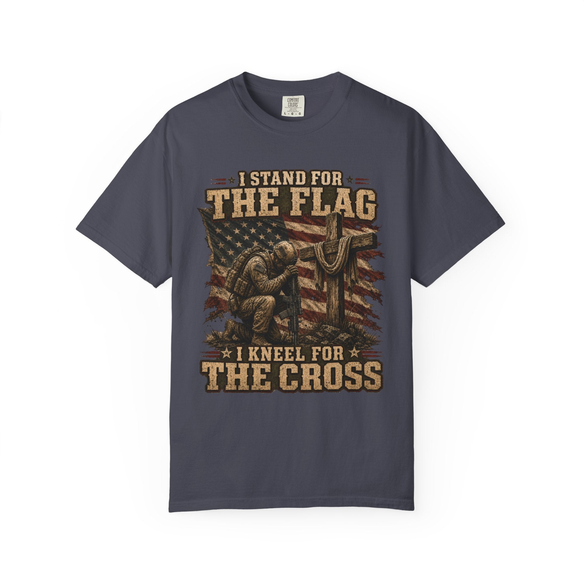 Stand For The Flag - Kneel For The Cross Tee Shirt
