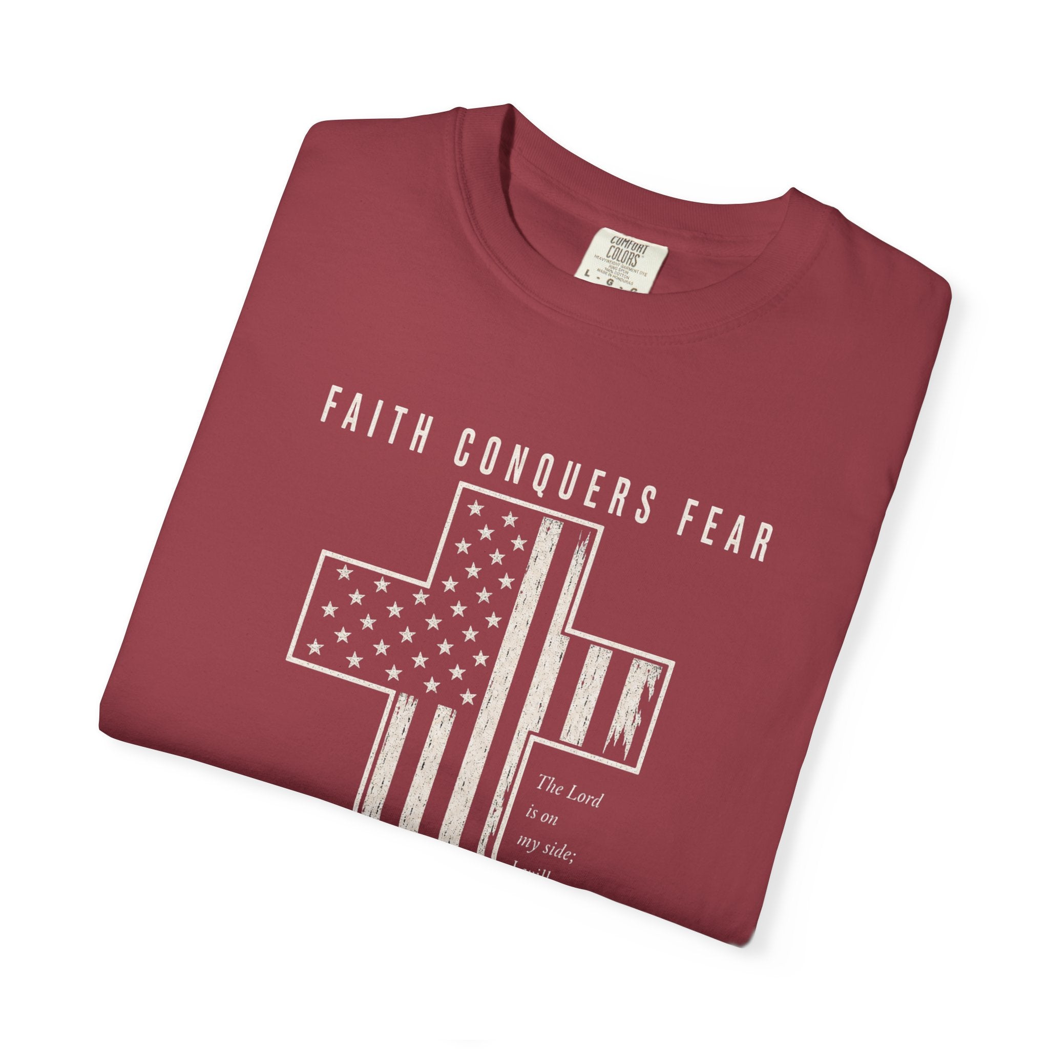 Faith Conquers Fear - Cross Tee Shirt