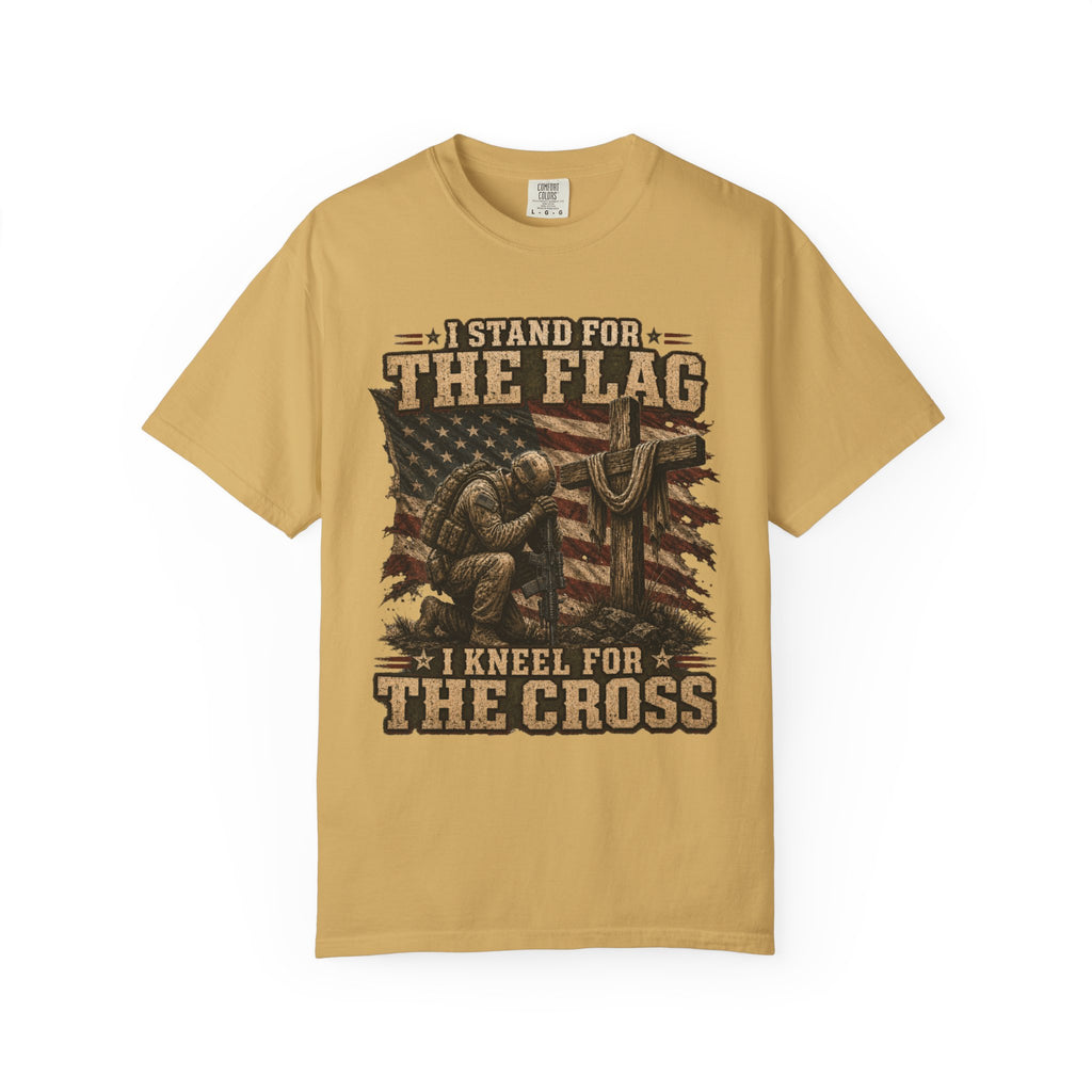 Stand For The Flag - Kneel For The Cross Tee Shirt