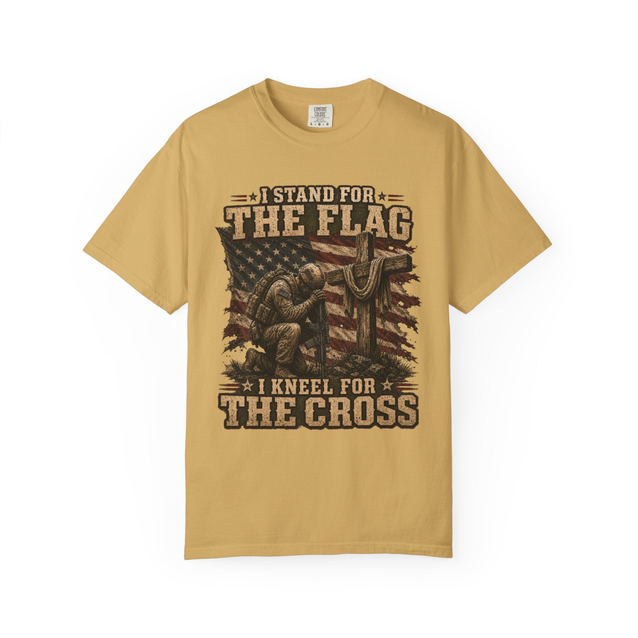Stand For The Flag - Kneel For The Cross Tee Shirt