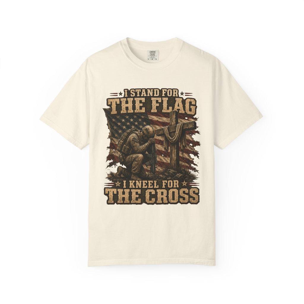 Stand For The Flag - Kneel For The Cross Tee Shirt