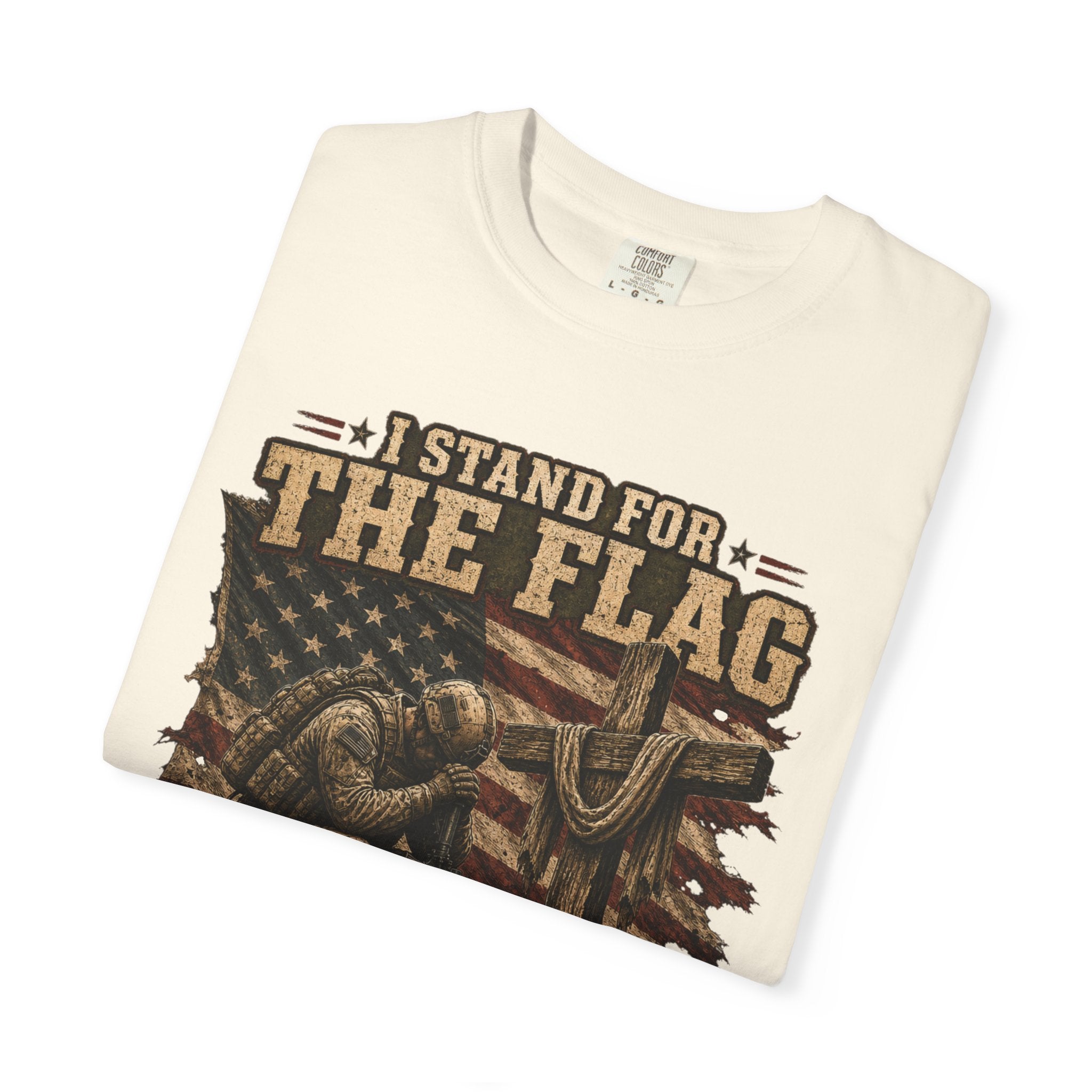 Stand For The Flag - Kneel For The Cross Tee Shirt