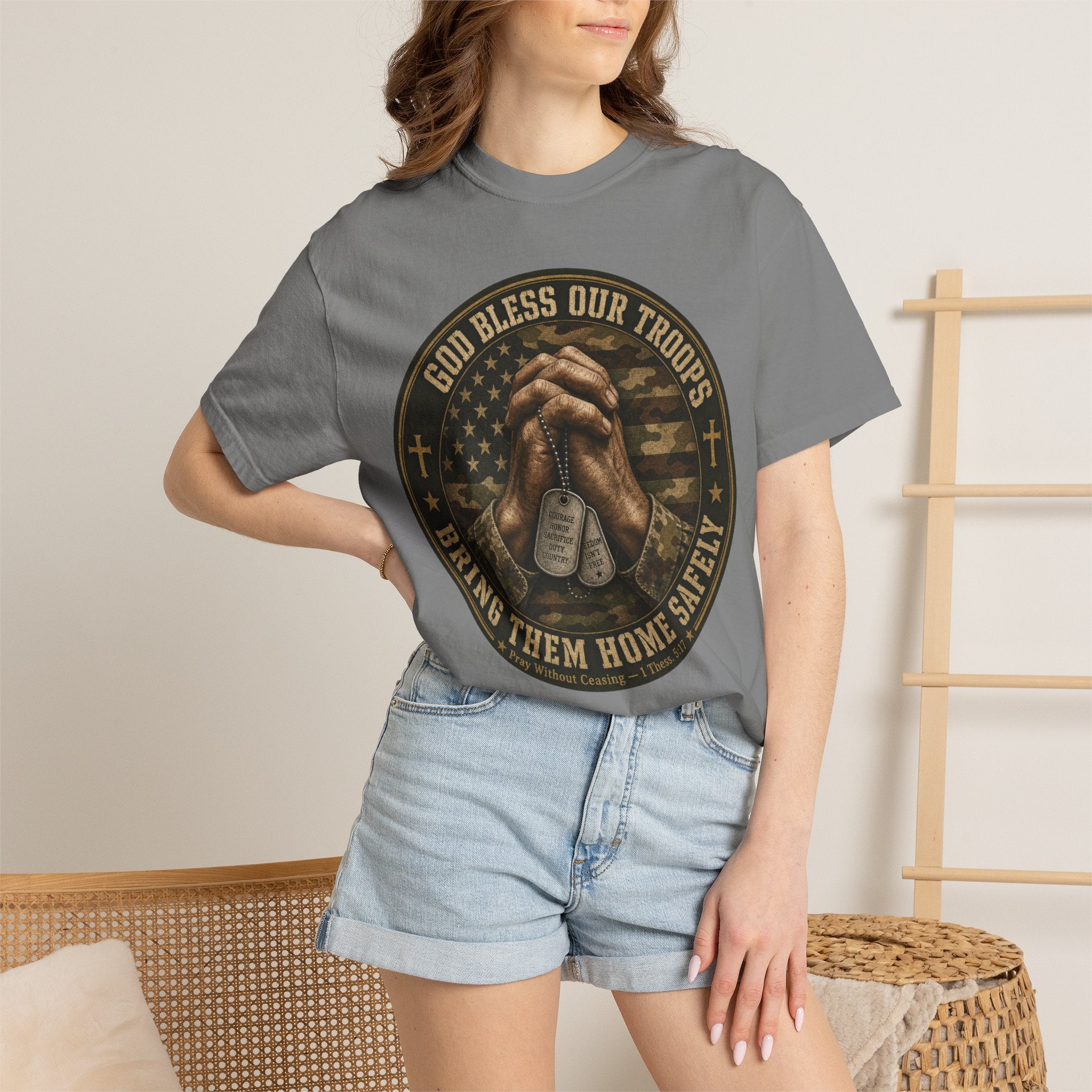 God Bless Our Troups Tee Shirt