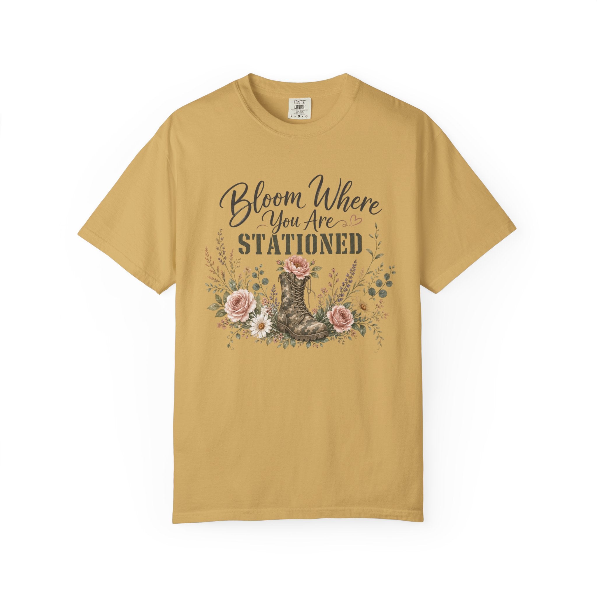 Bloom Where You Are Stationed Tee Shirt