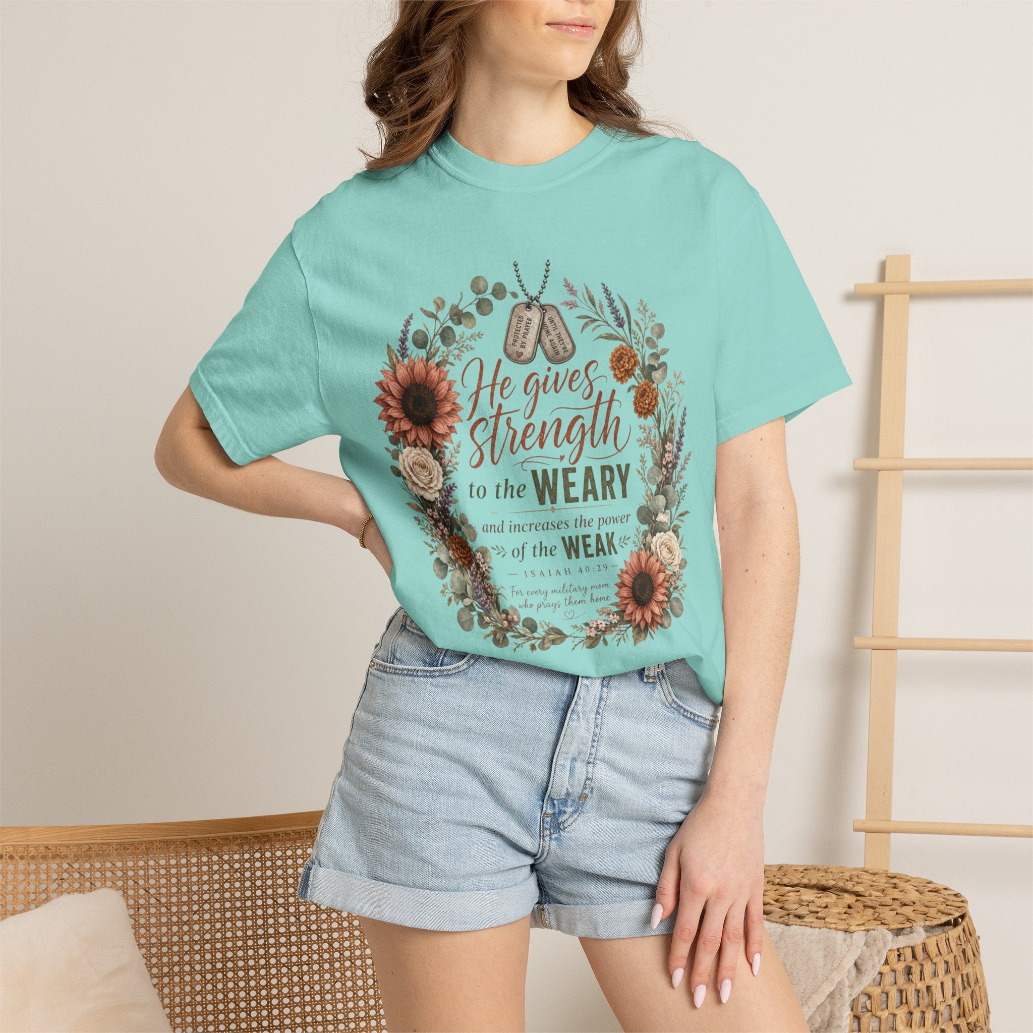 He Gives Strength To The Weary Tee Shirt