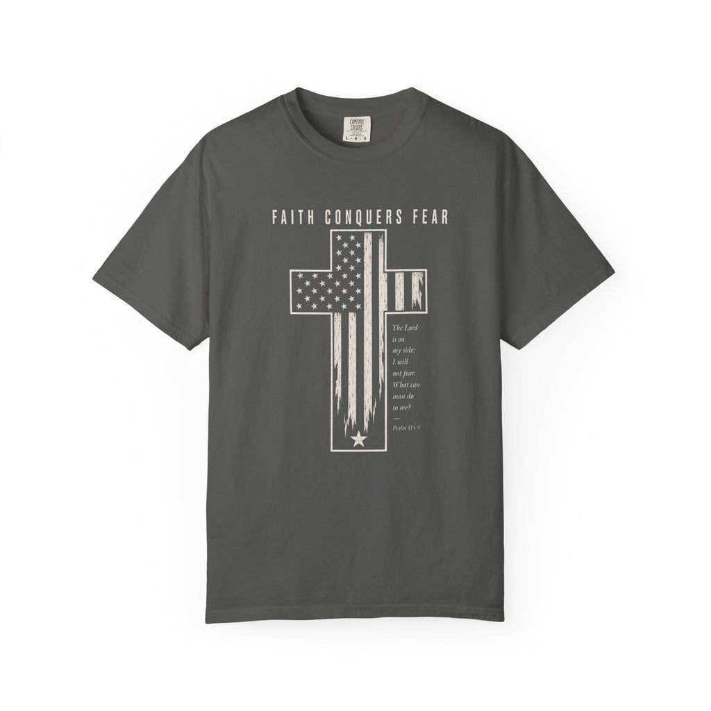 Faith Conquers Fear - Cross Tee Shirt