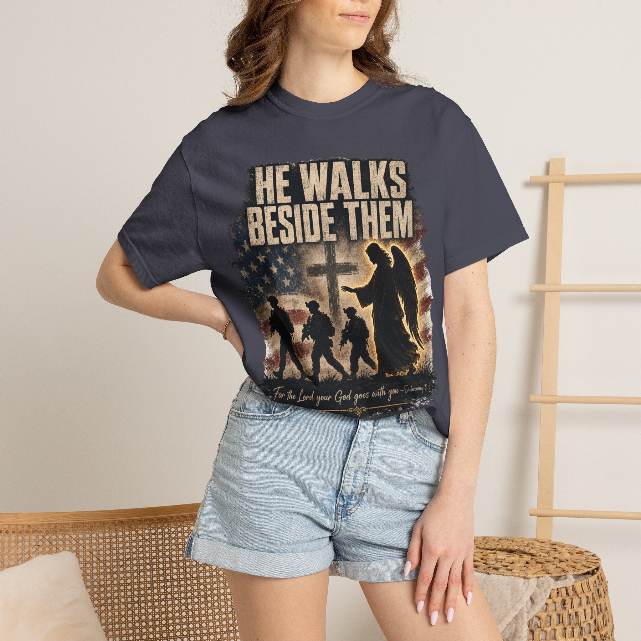 He Walks Beside Them Tee Shirt