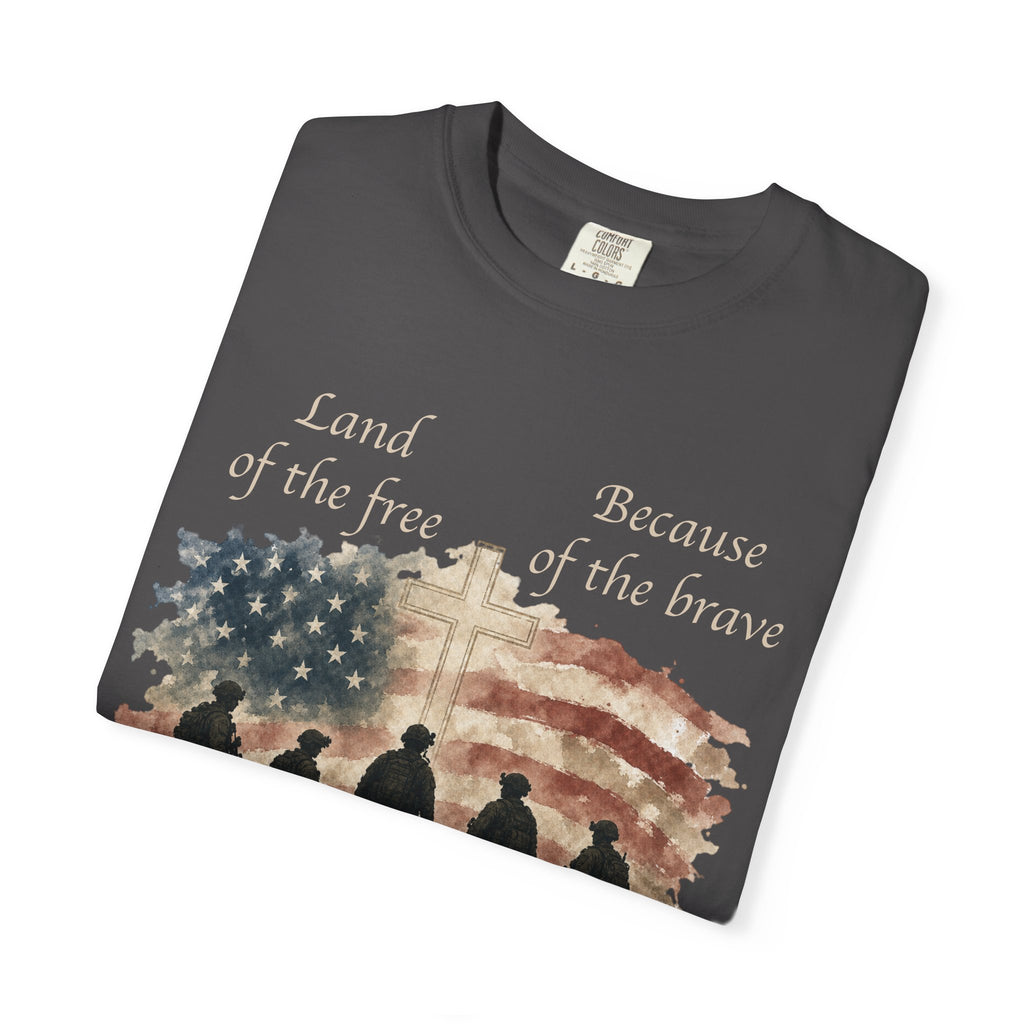 Land Of The Free Because Of The Brave Tee Shirt