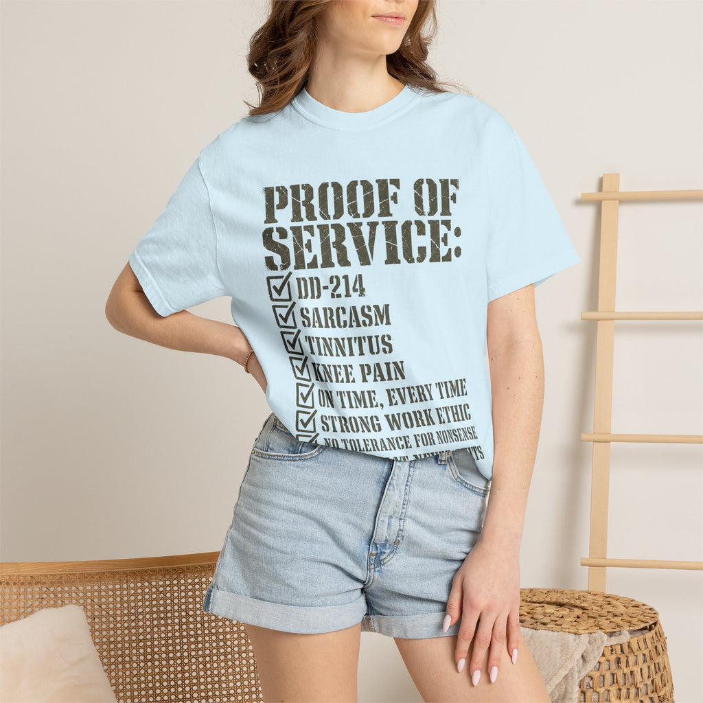 Military Service Checklist Tee Shirt