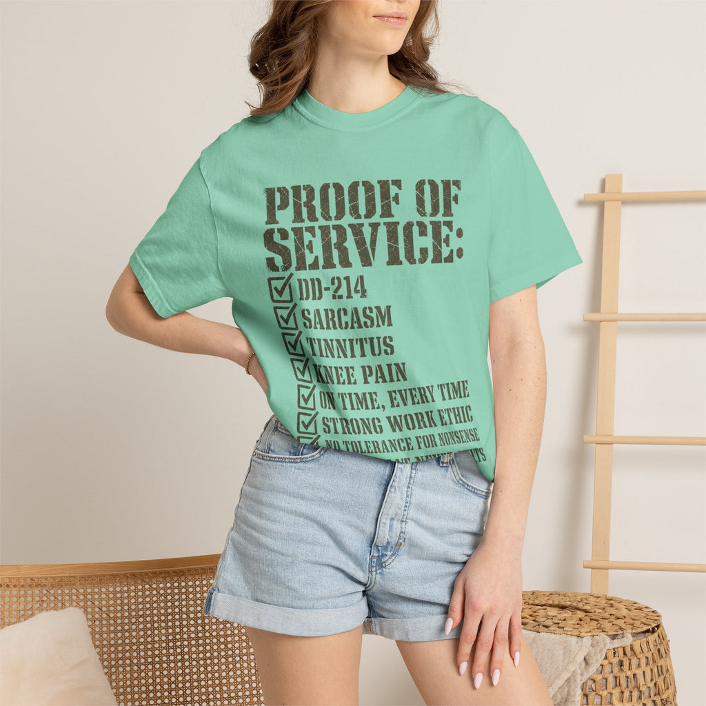 Military Service Checklist Tee Shirt