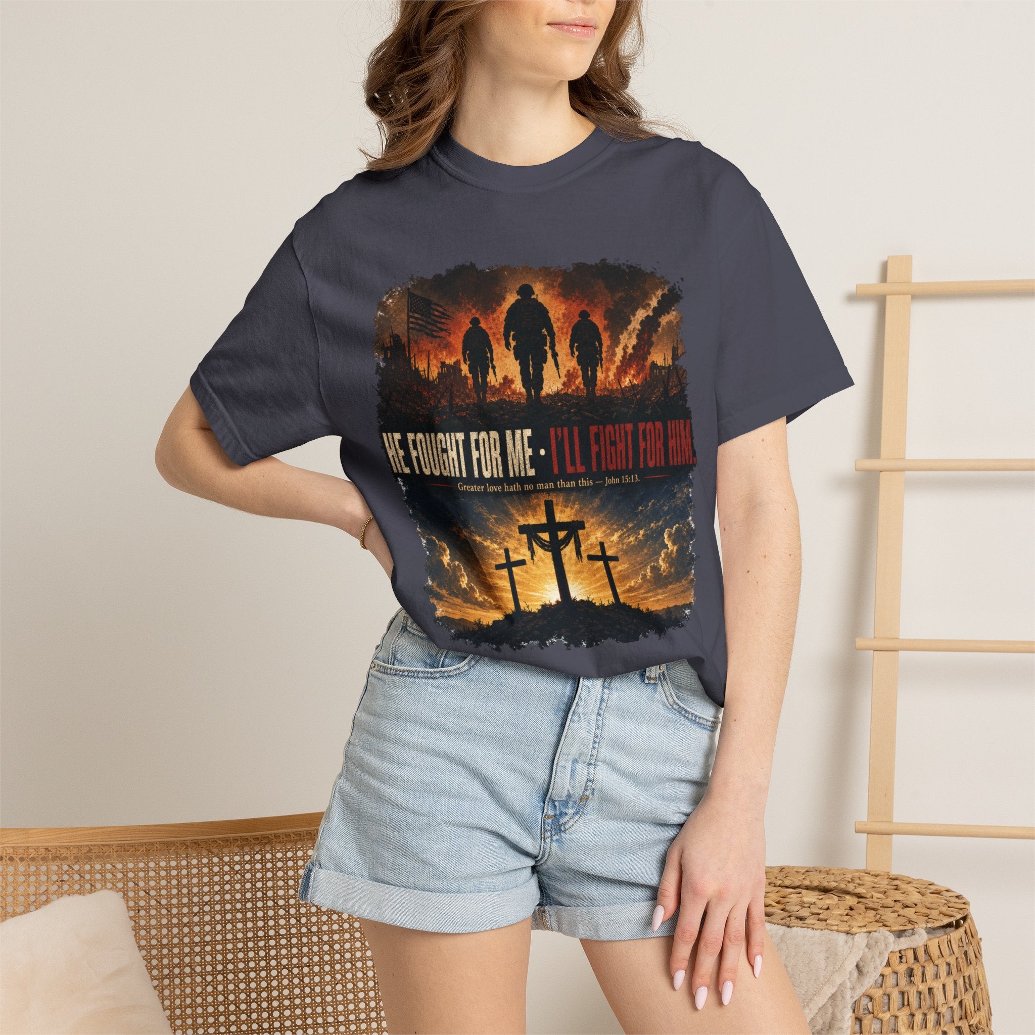 He Fought For Me - I'll Fight For Him Tee Shirt