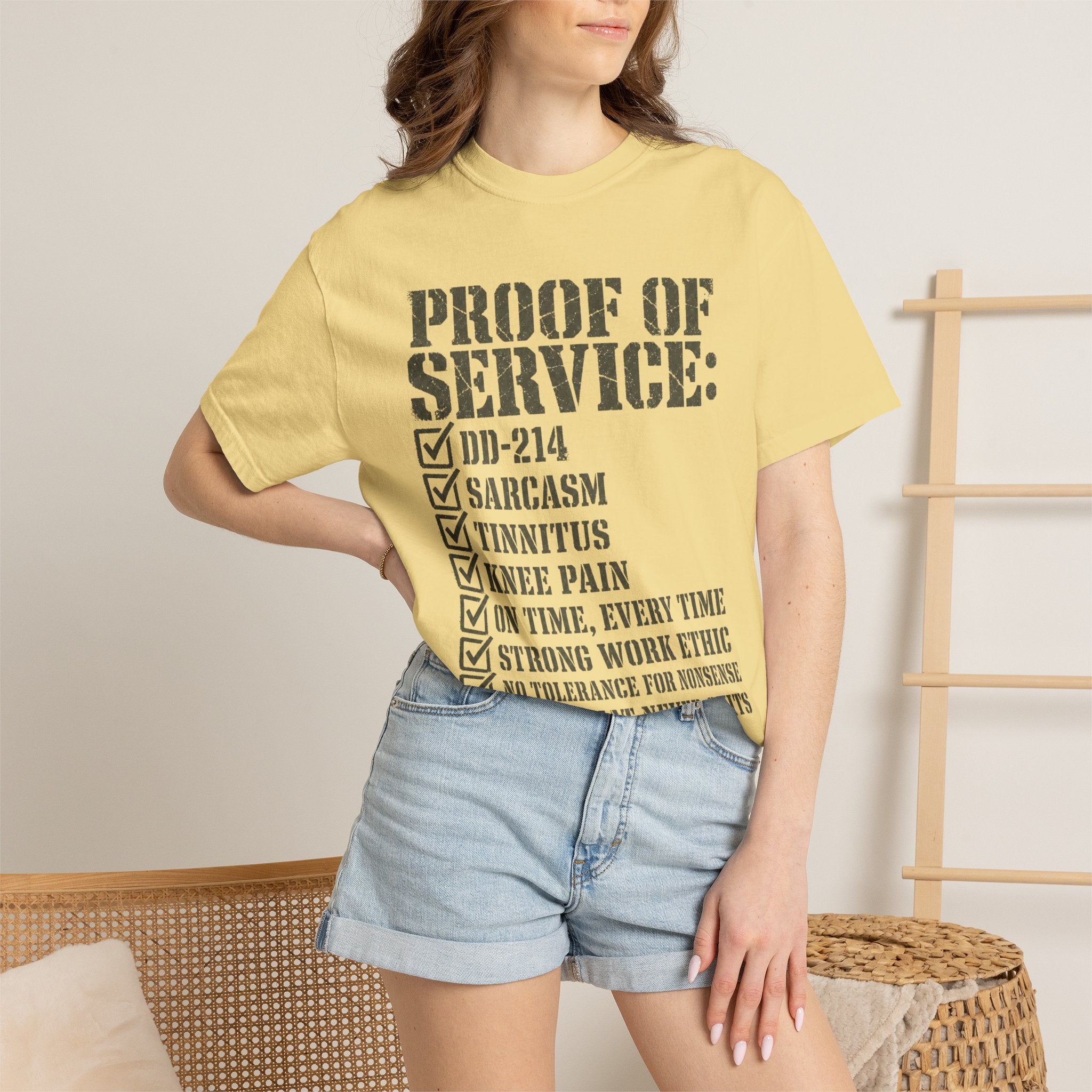 Military Service Checklist Tee Shirt