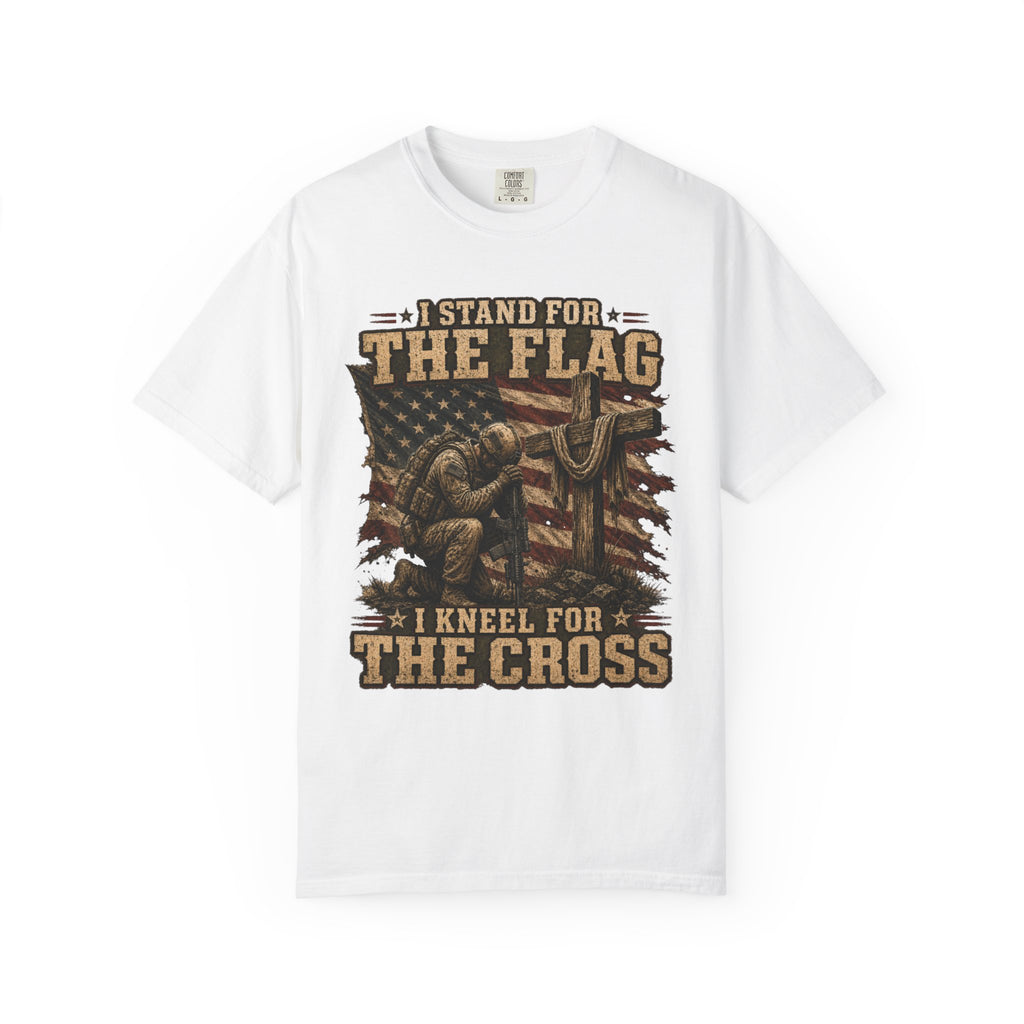 Stand For The Flag - Kneel For The Cross Tee Shirt