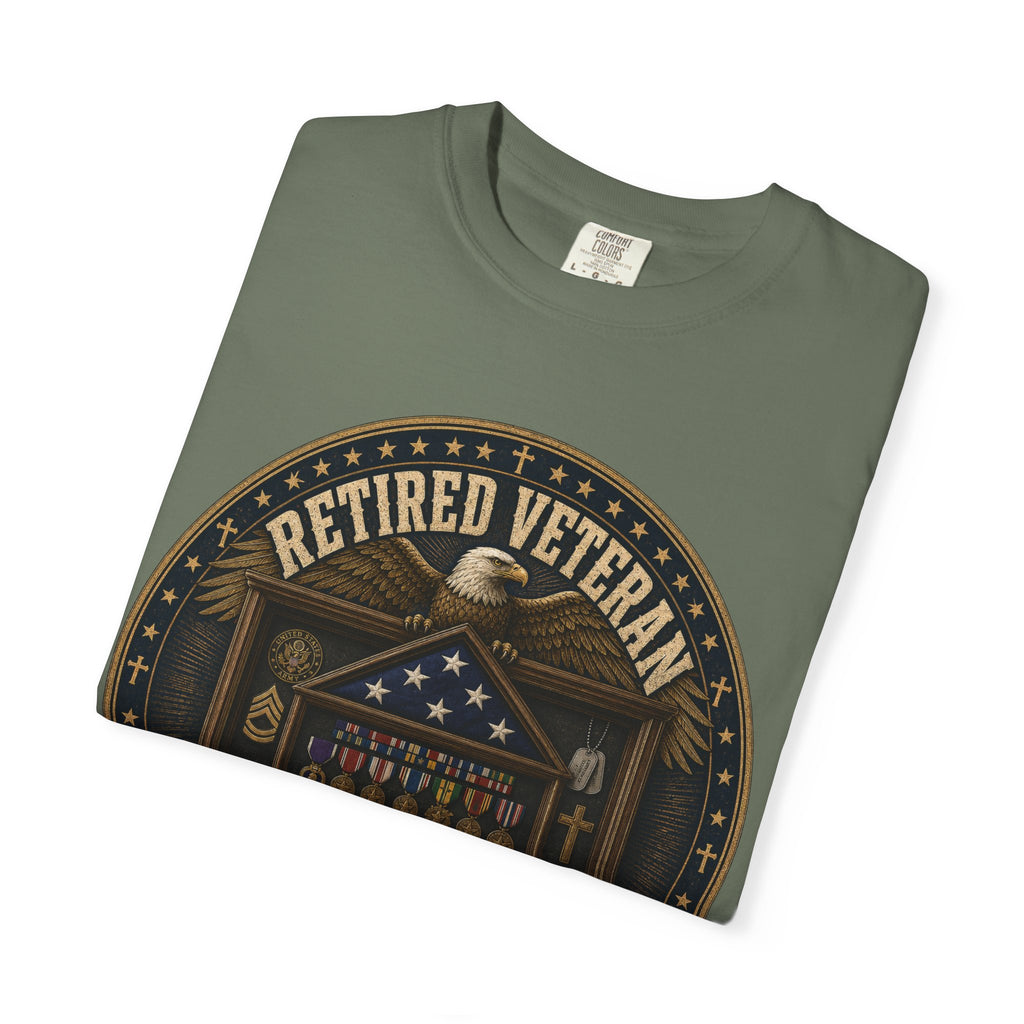 Retired Veteran Still Serving Under God's Command Tee Shirt