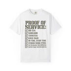Military Service Checklist Tee Shirt
