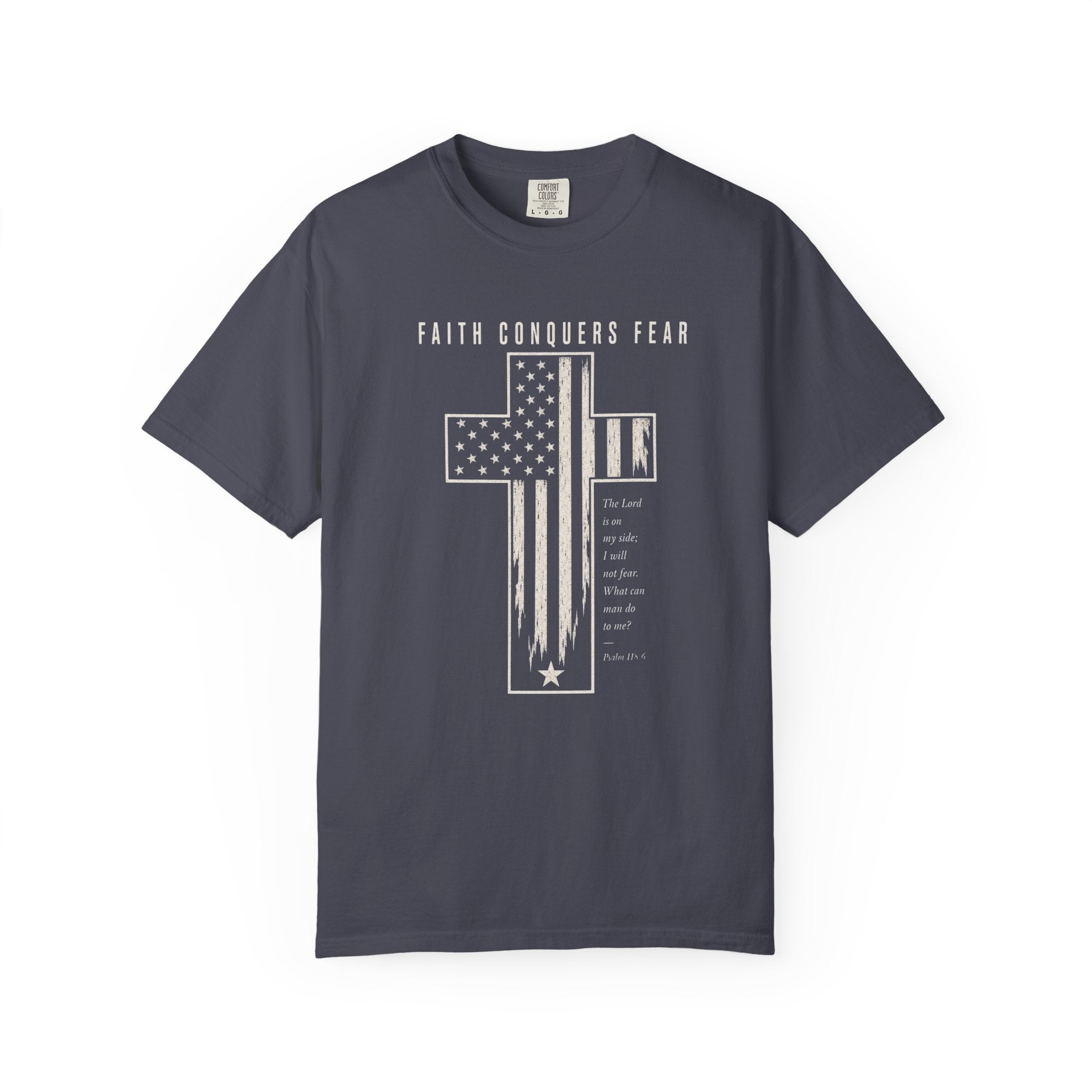 Faith Conquers Fear - Cross Tee Shirt