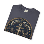 Navy Veteran - Anchored In Faith Tee Shirt