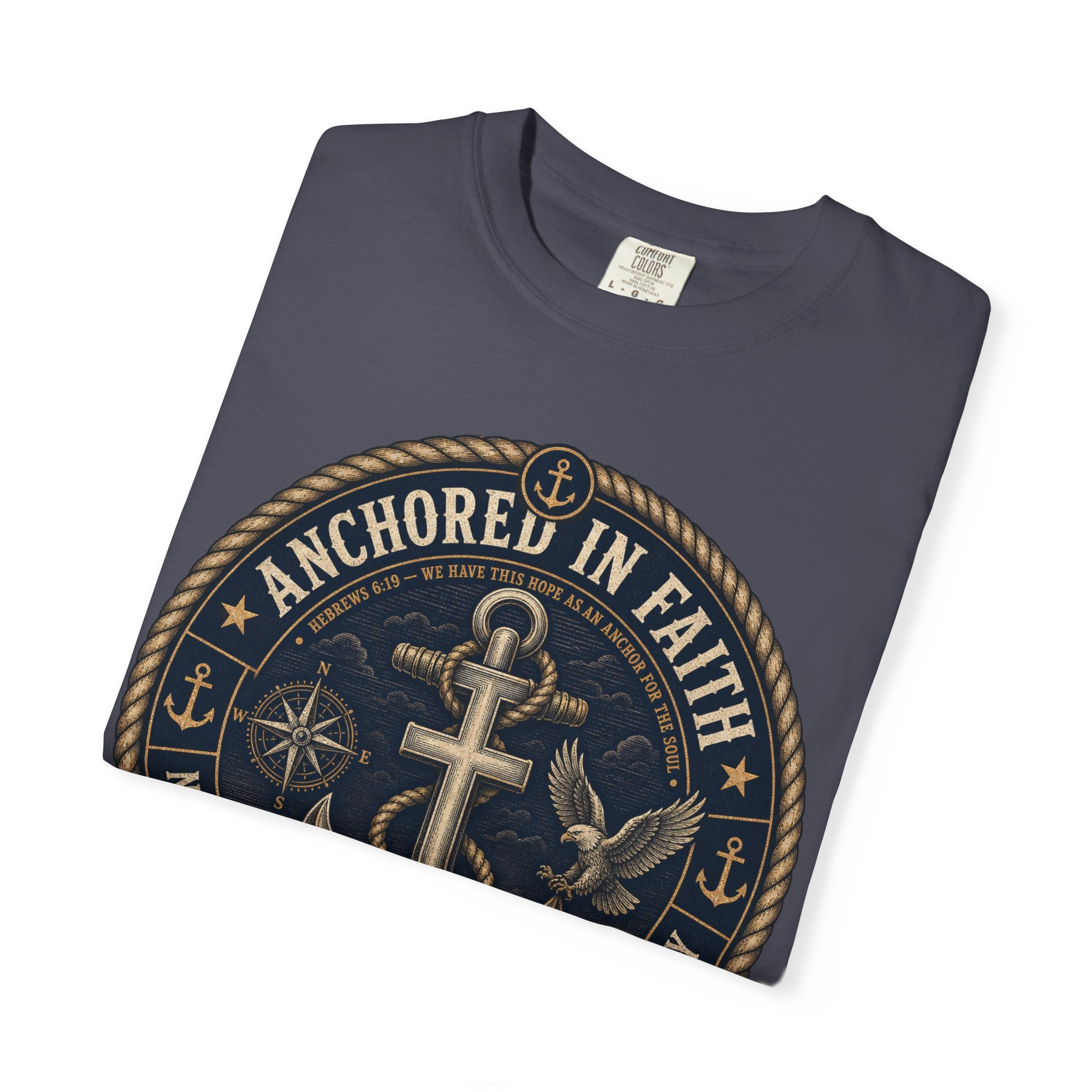 Navy Veteran - Anchored In Faith Tee Shirt
