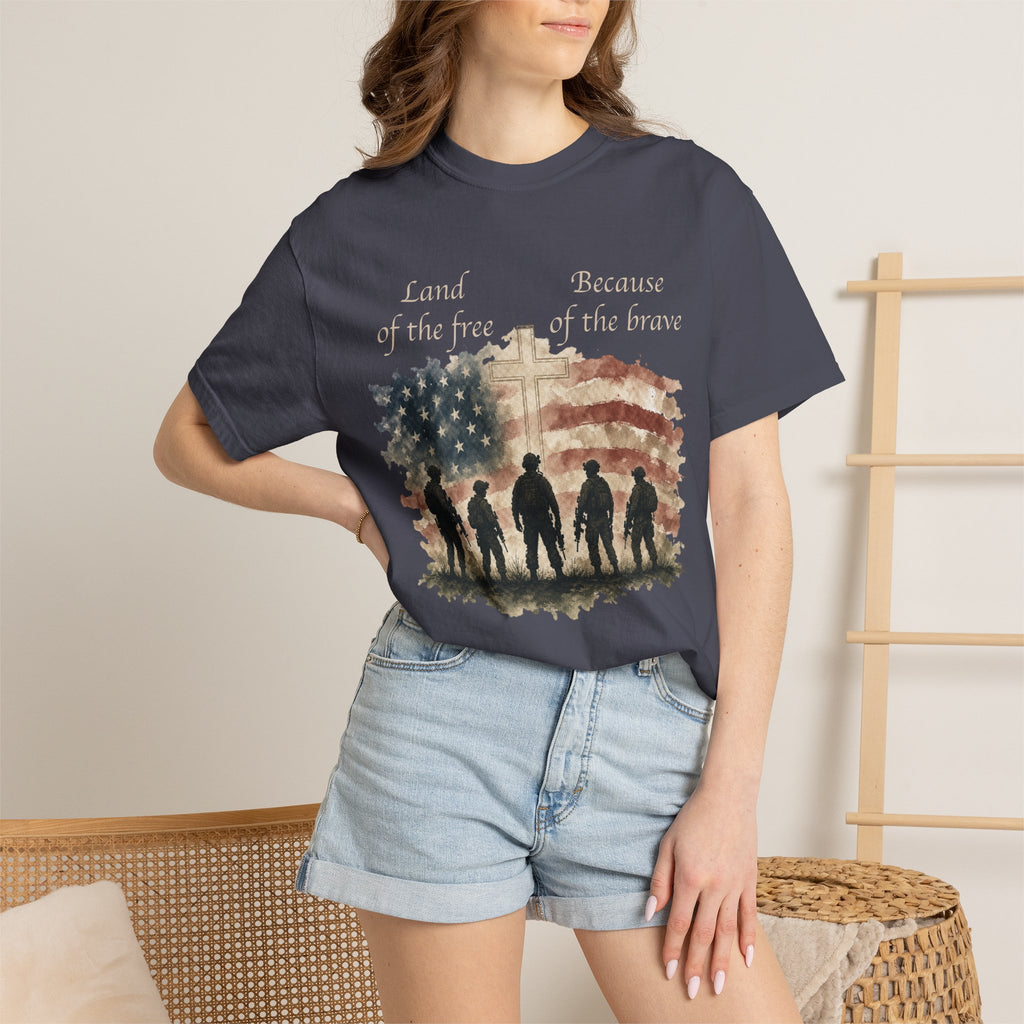 Land Of The Free Because Of The Brave Tee Shirt