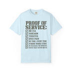 Military Service Checklist Tee Shirt