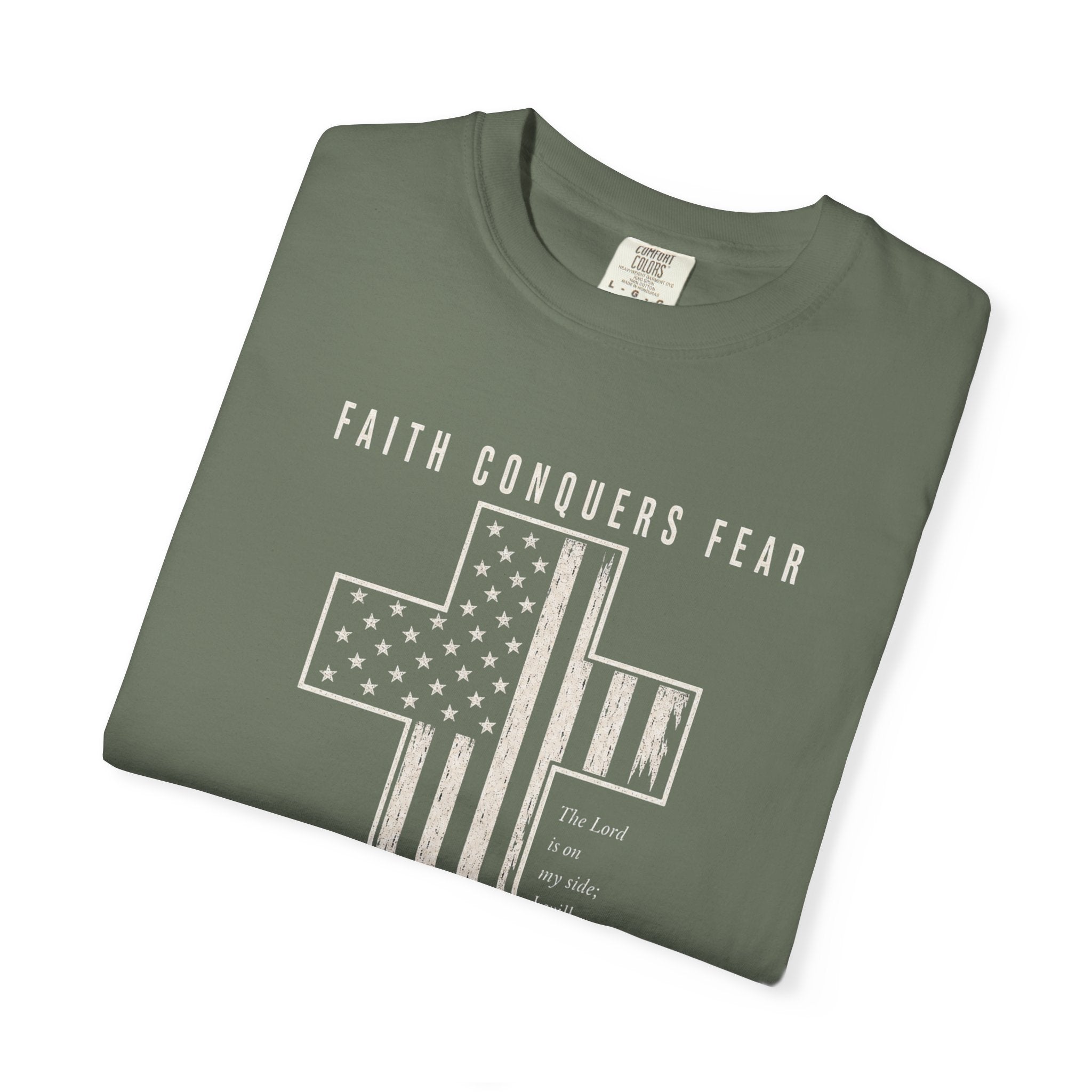Faith Conquers Fear - Cross Tee Shirt