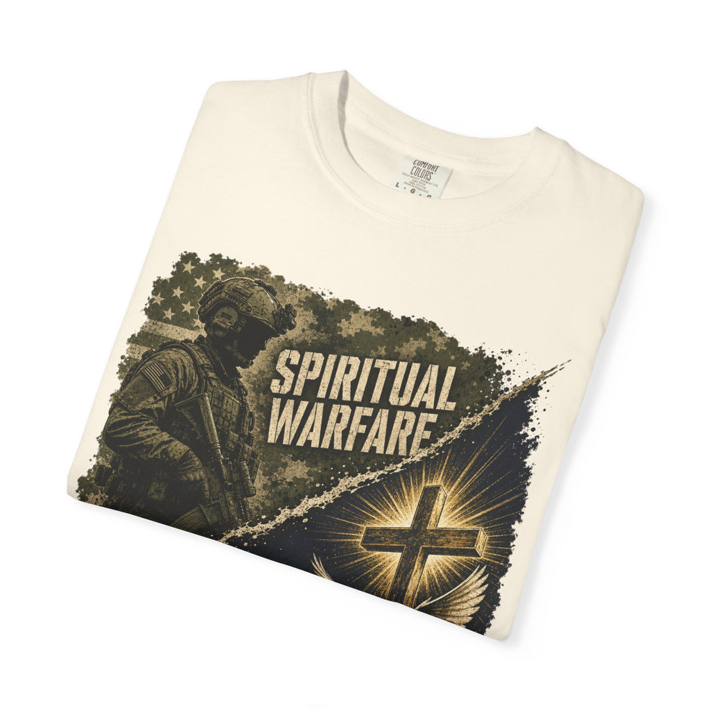 "Spiritual Warfare — Trained for Both" Tee Shirt