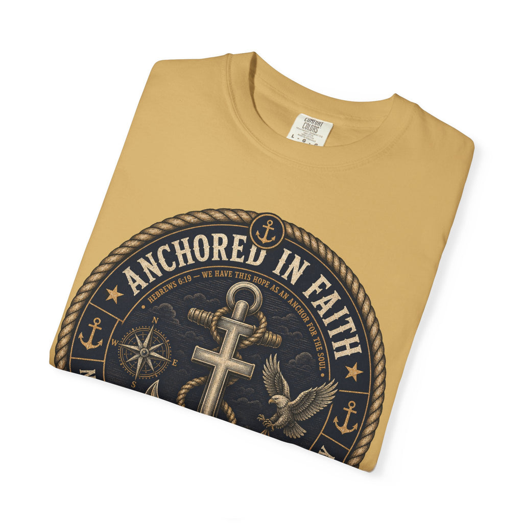 Navy Veteran - Anchored In Faith Tee Shirt