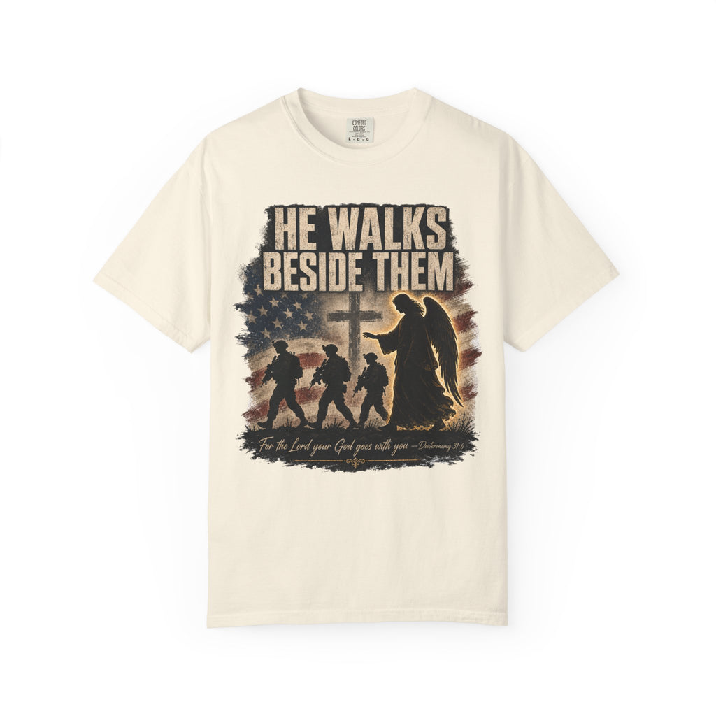 He Walks Beside Them Tee Shirt
