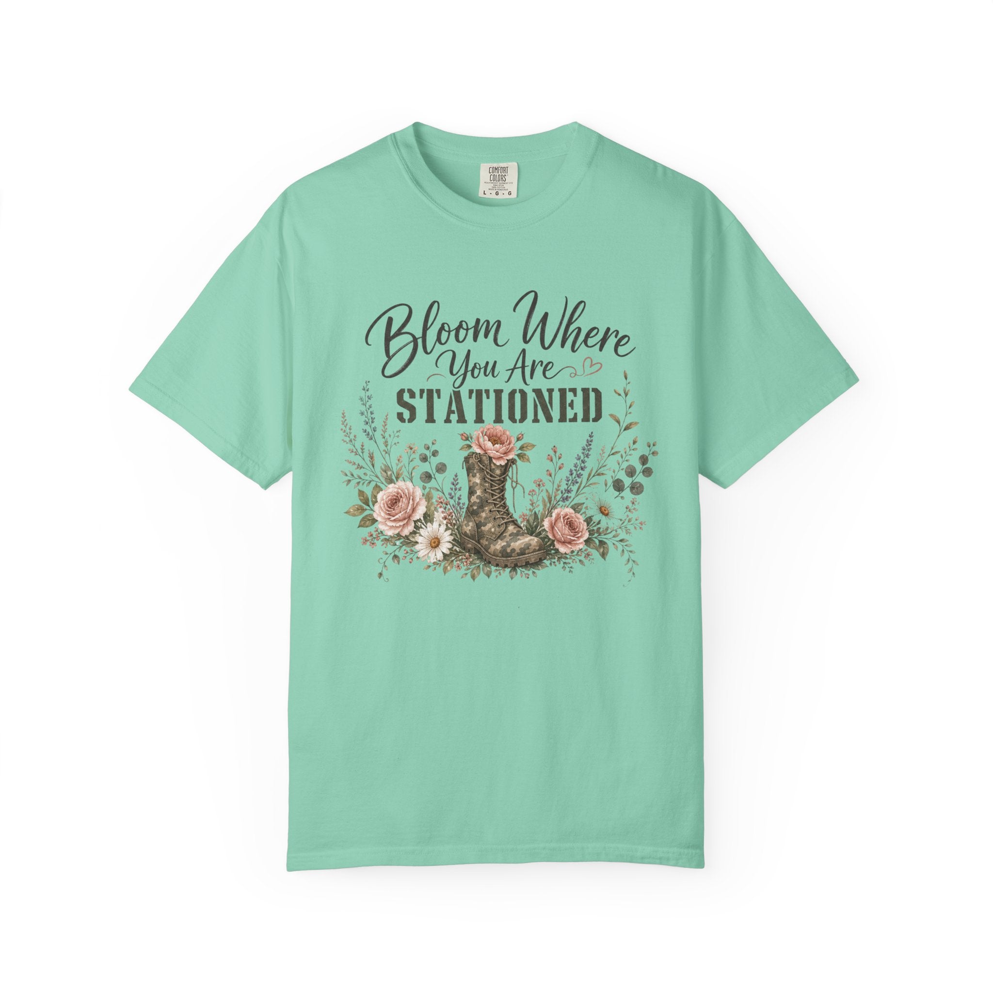 Bloom Where You Are Stationed Tee Shirt