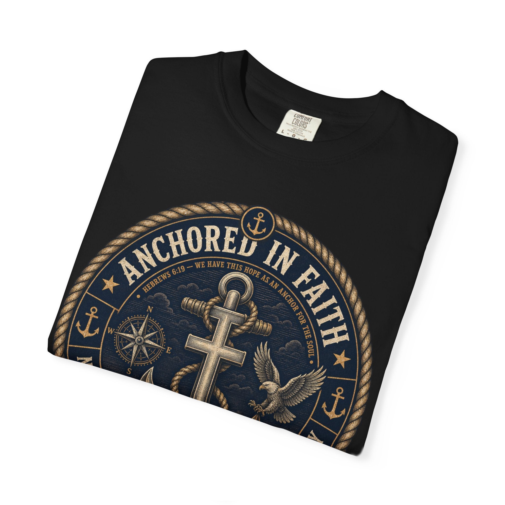 Navy Veteran - Anchored In Faith Tee Shirt