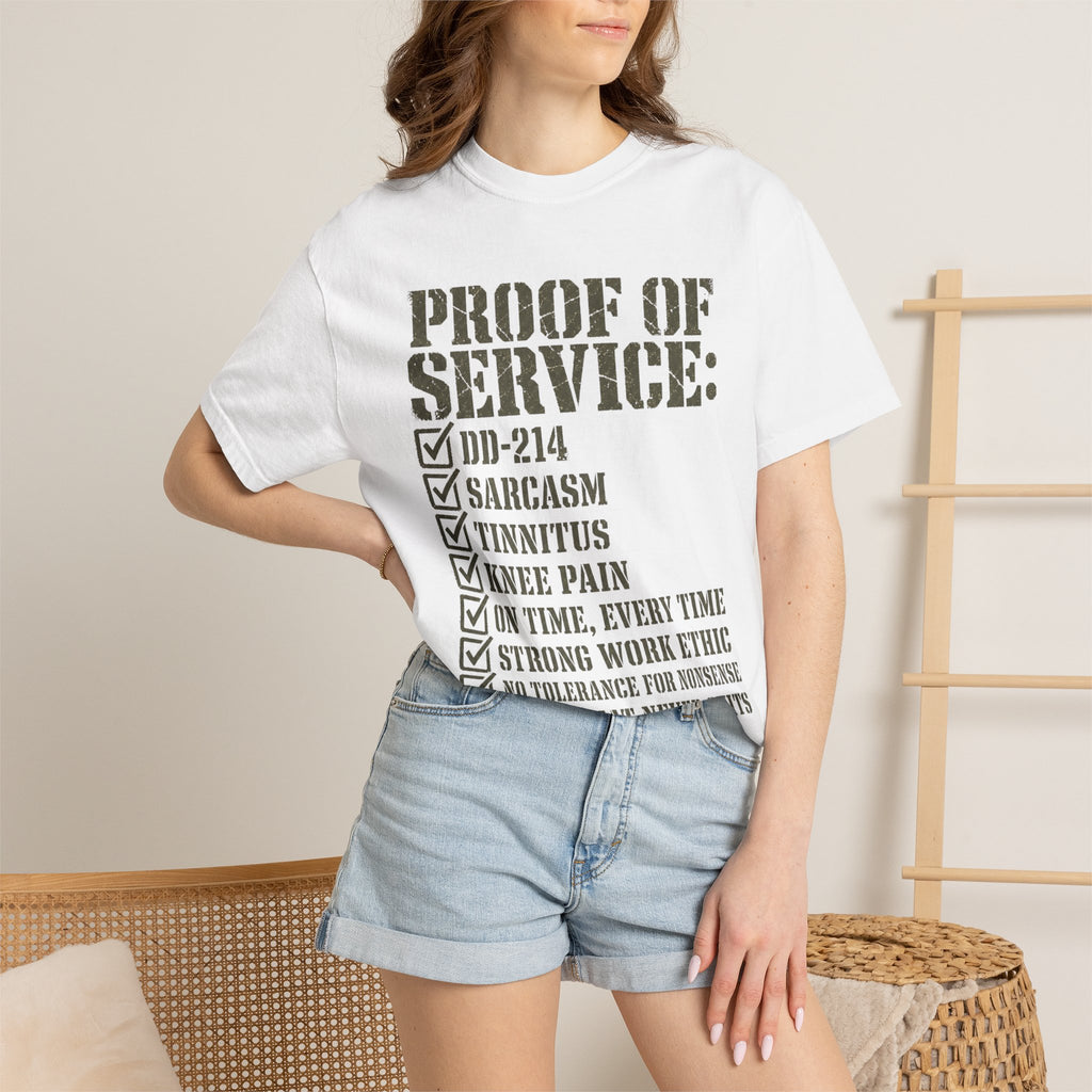 Military Service Checklist Tee Shirt