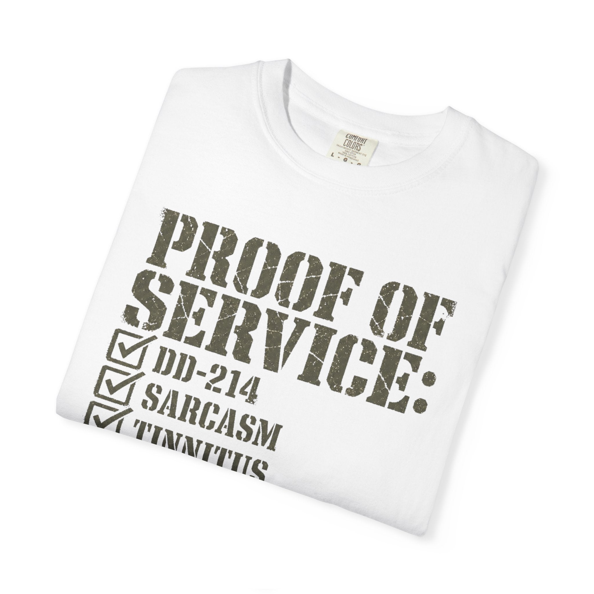 Military Service Checklist Tee Shirt