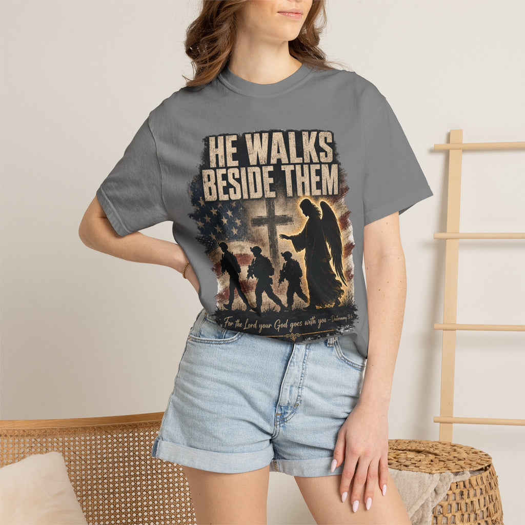 He Walks Beside Them Tee Shirt