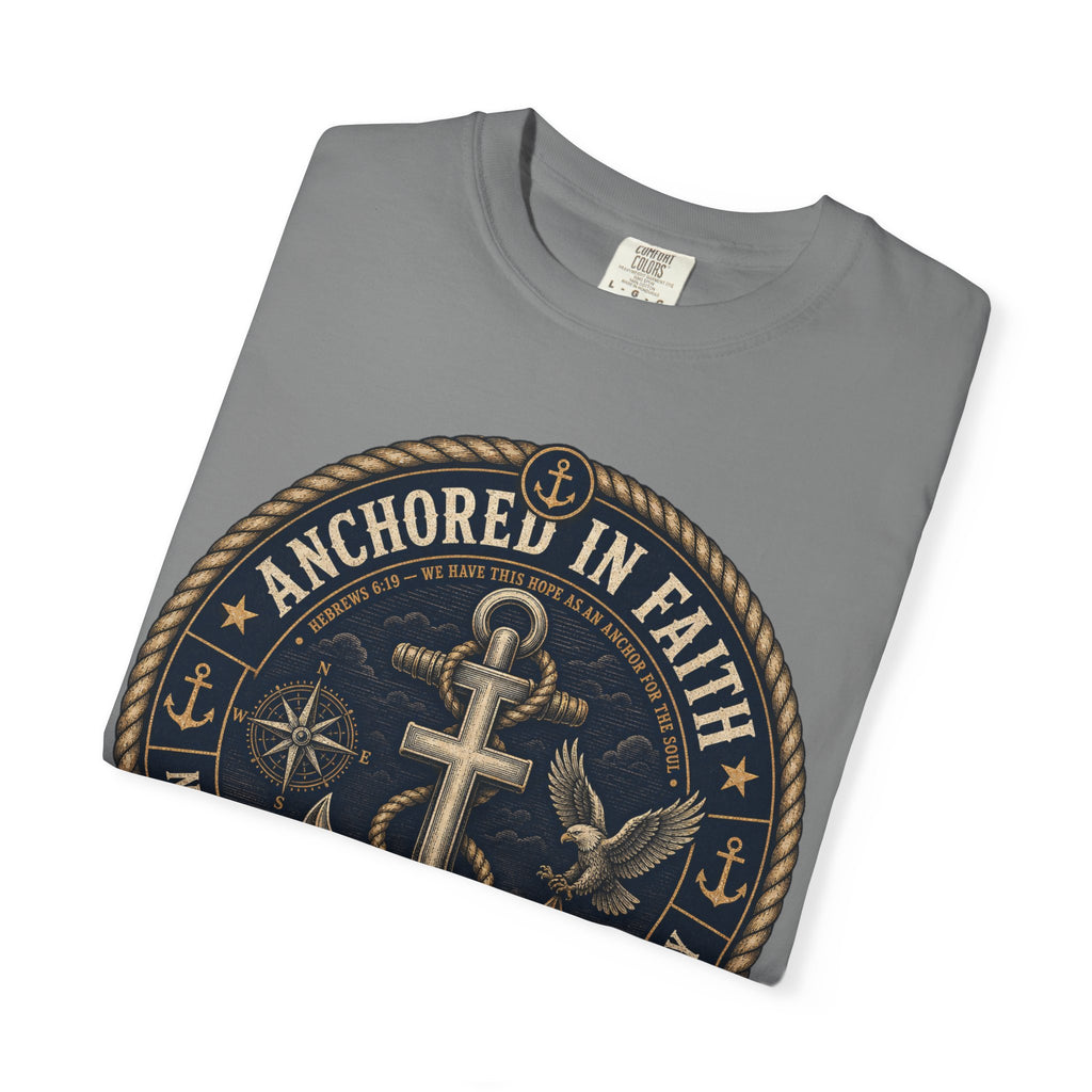 Navy Veteran - Anchored In Faith Tee Shirt