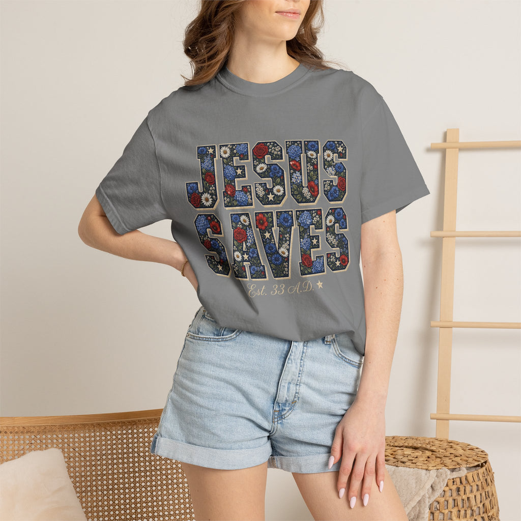 Jesus Saves Est. 33 A.D. Tee Shirt
