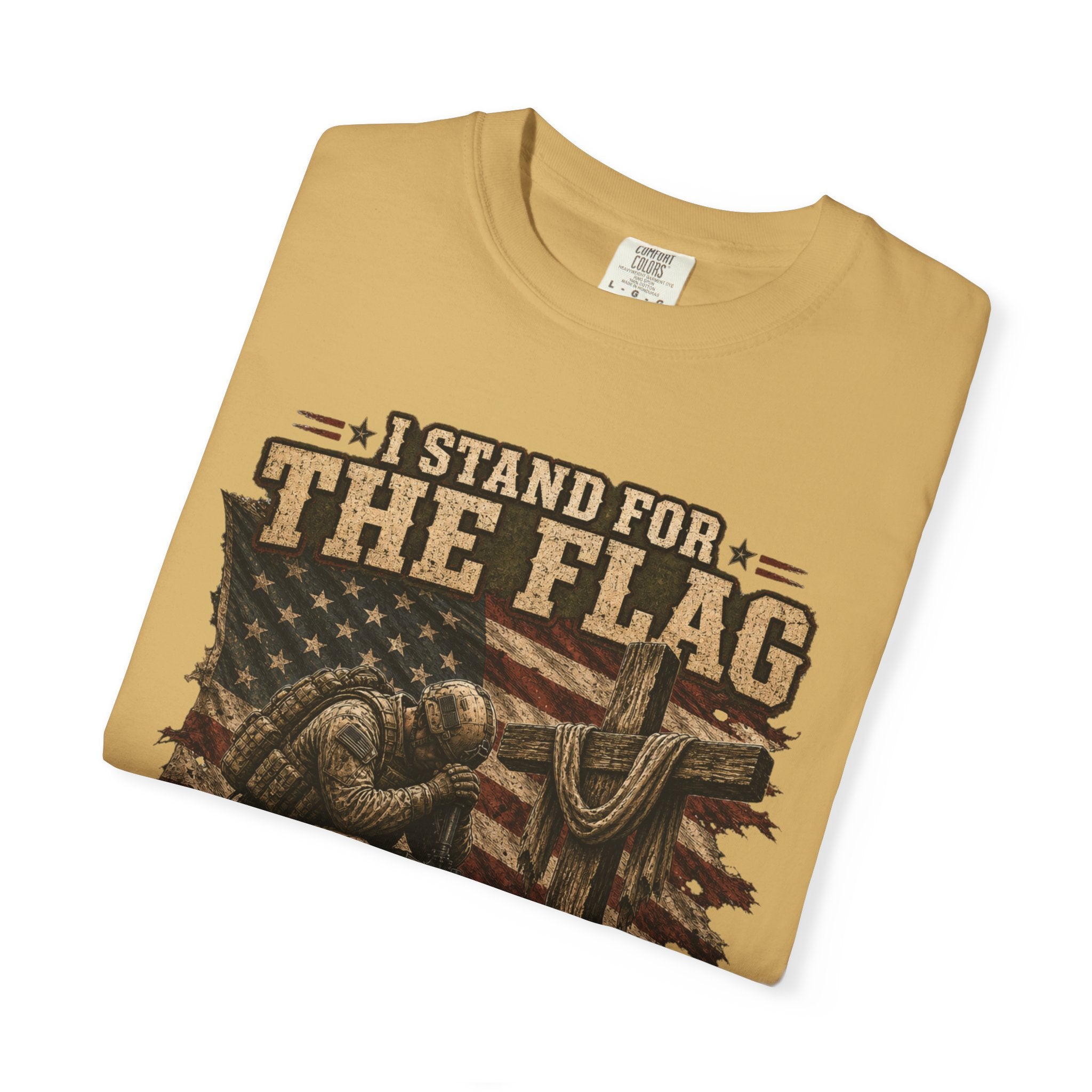 Stand For The Flag - Kneel For The Cross Tee Shirt