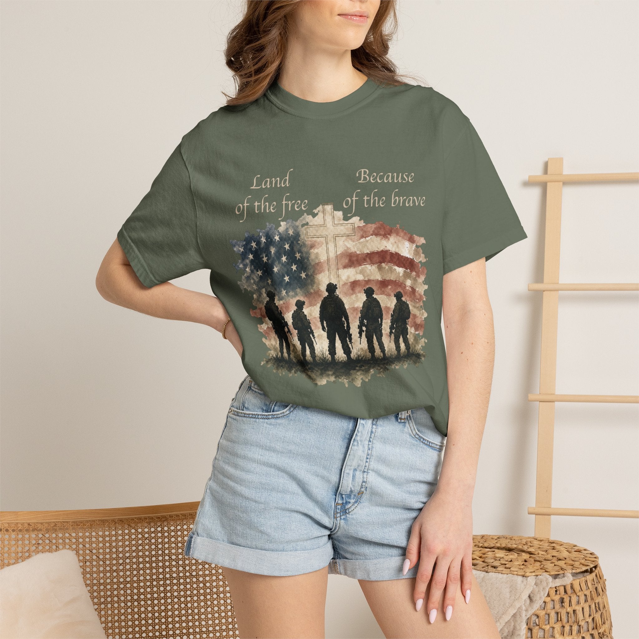 Land Of The Free Because Of The Brave Tee Shirt