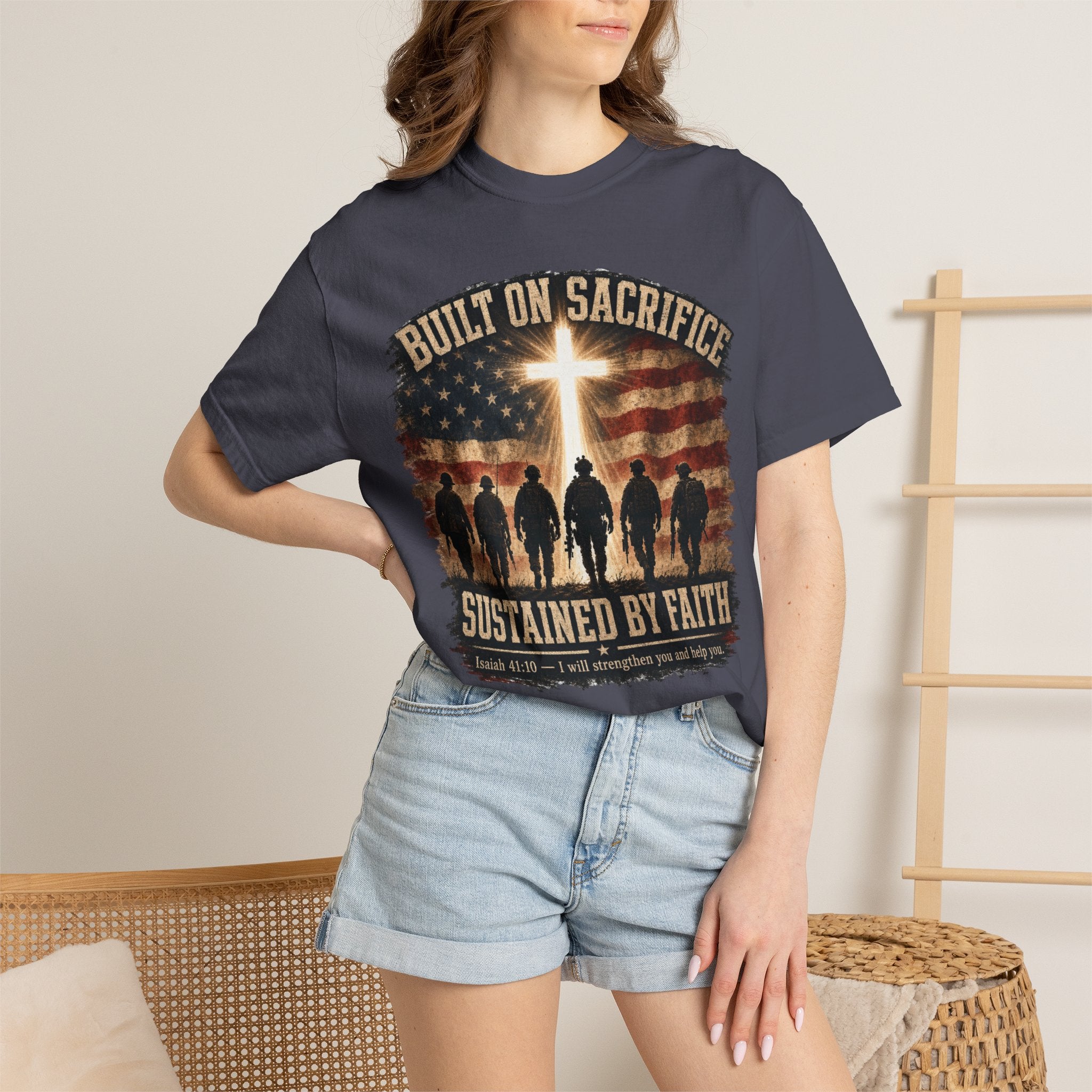 Built On Sacrifice - Sustained By Faith Tee Shirt