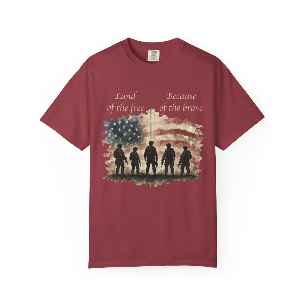 Land Of The Free Because Of The Brave Tee Shirt