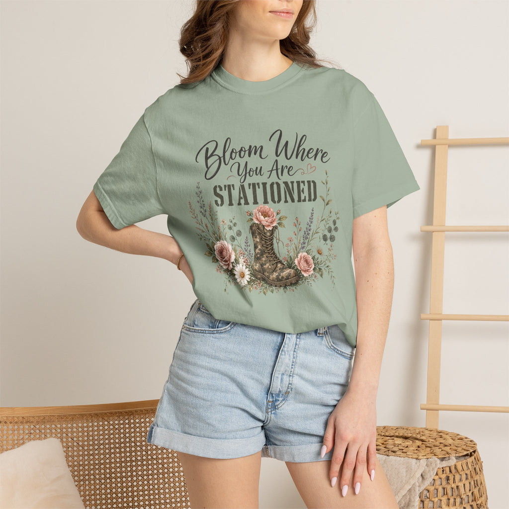 Bloom Where You Are Stationed Tee Shirt