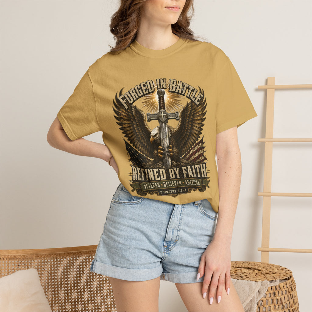 Forged In Battle - Refined By Faith Tee Shirt