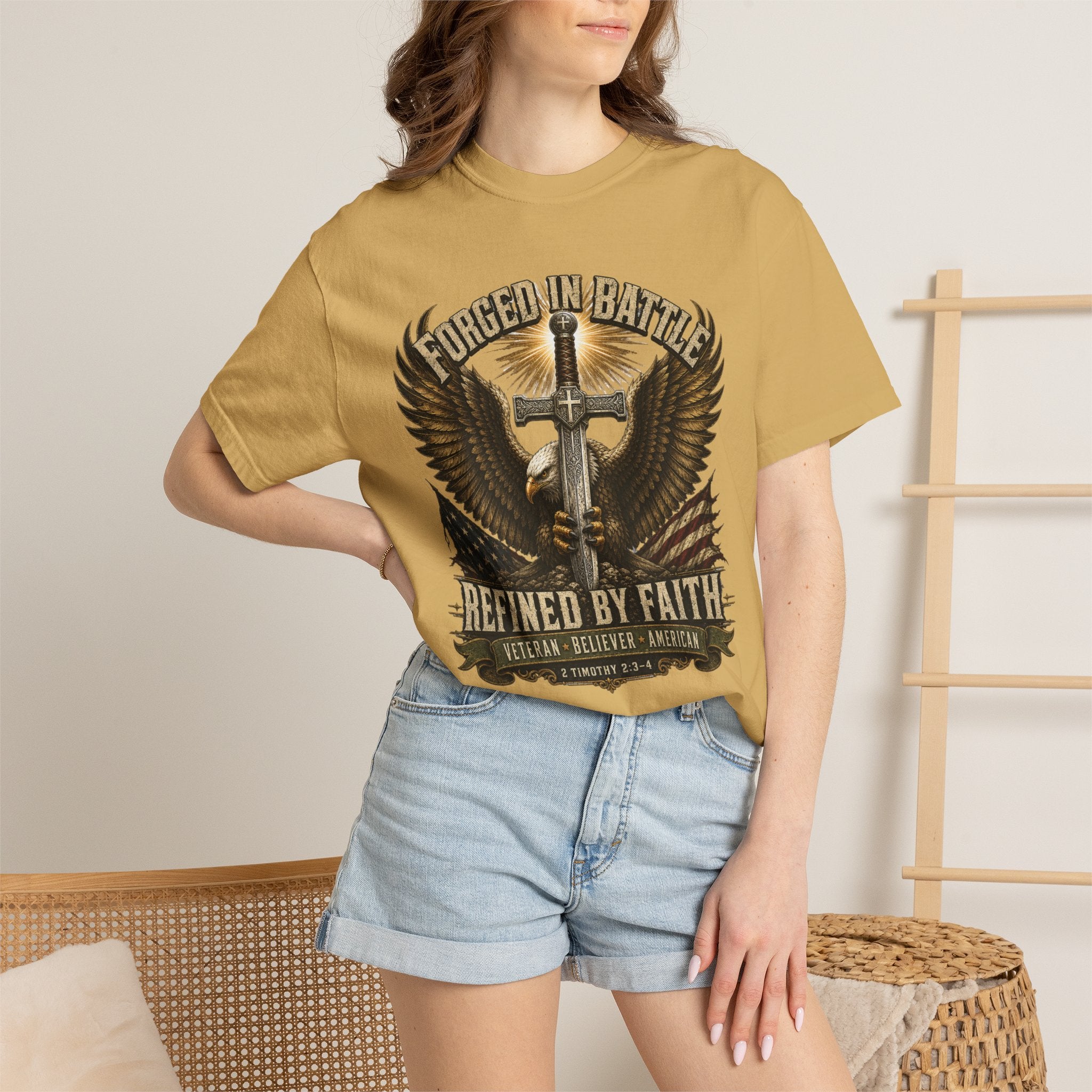 Forged In Battle - Refined By Faith Tee Shirt
