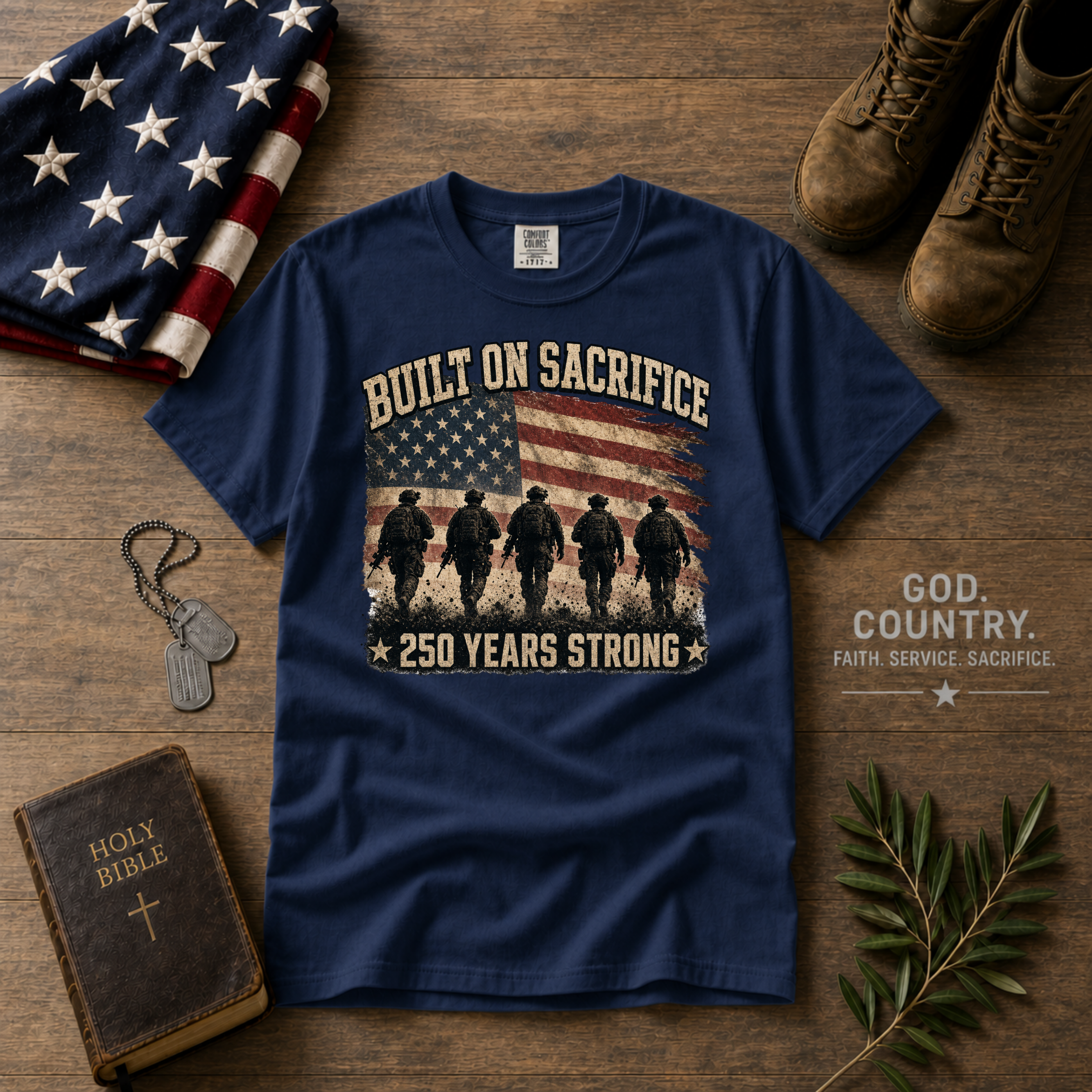 Built On Sacrifice - 250 Years Strong Tee Shirt